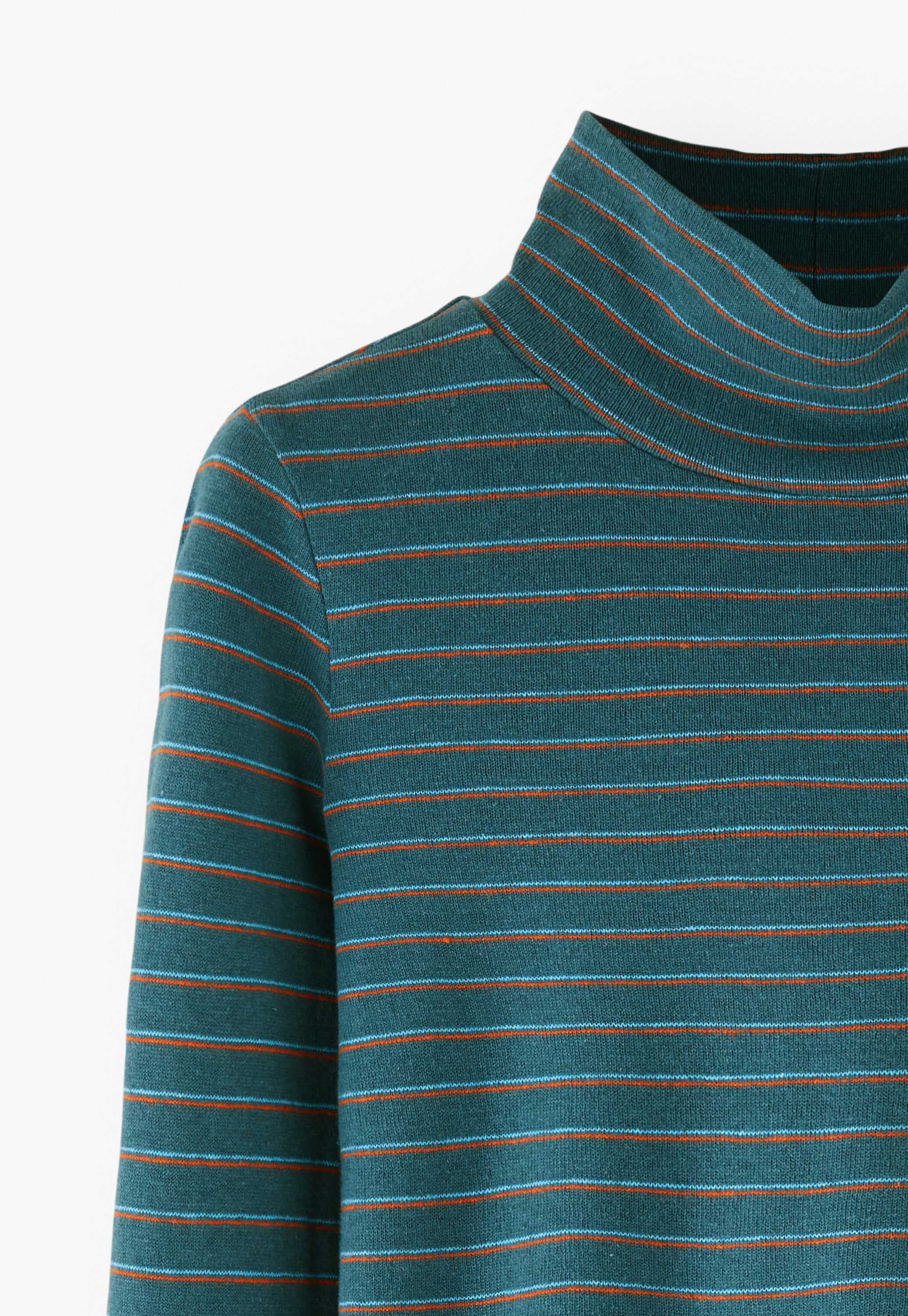 Gestreifter Rollkragenpullover