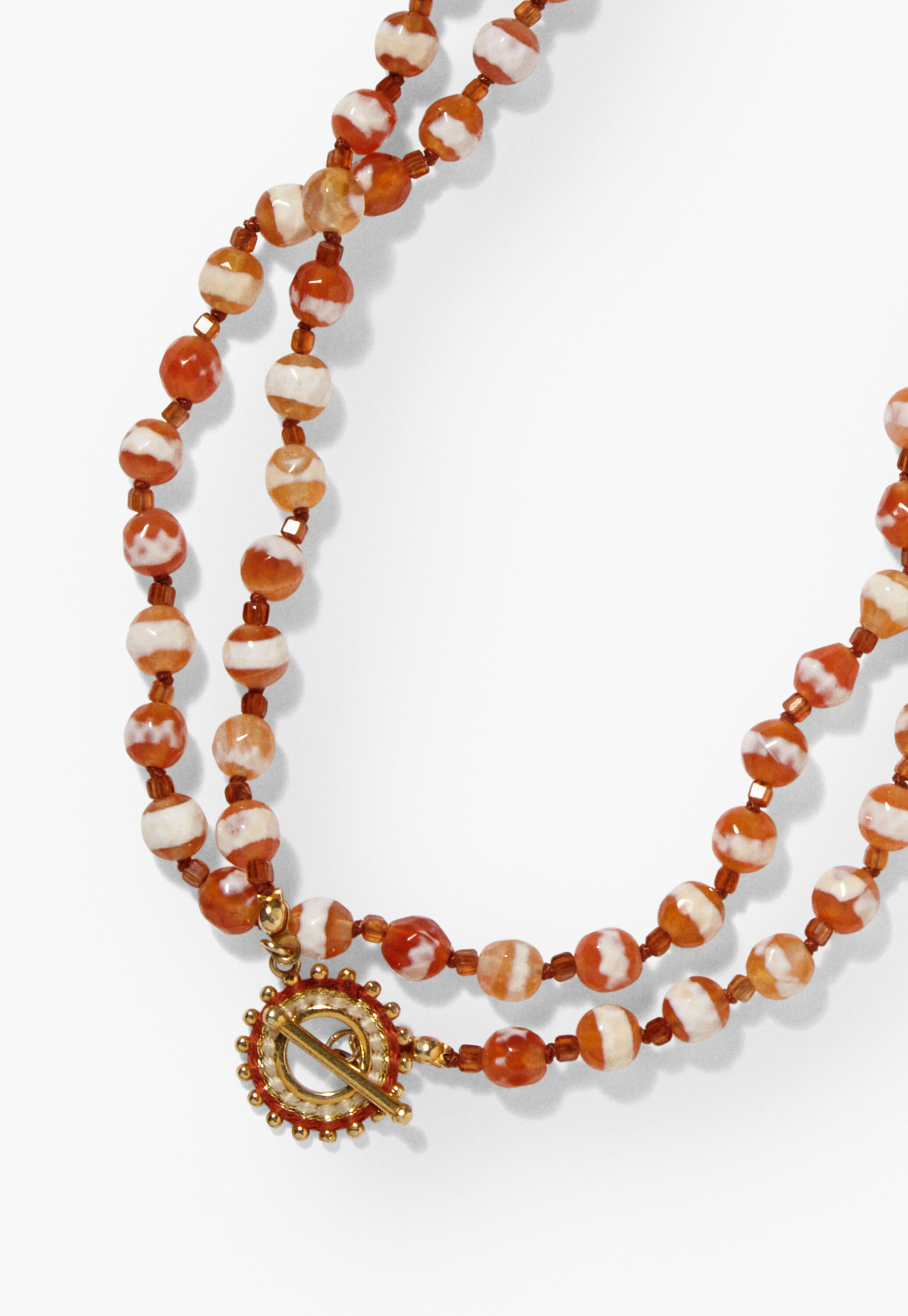 Multi loop beaded necklace