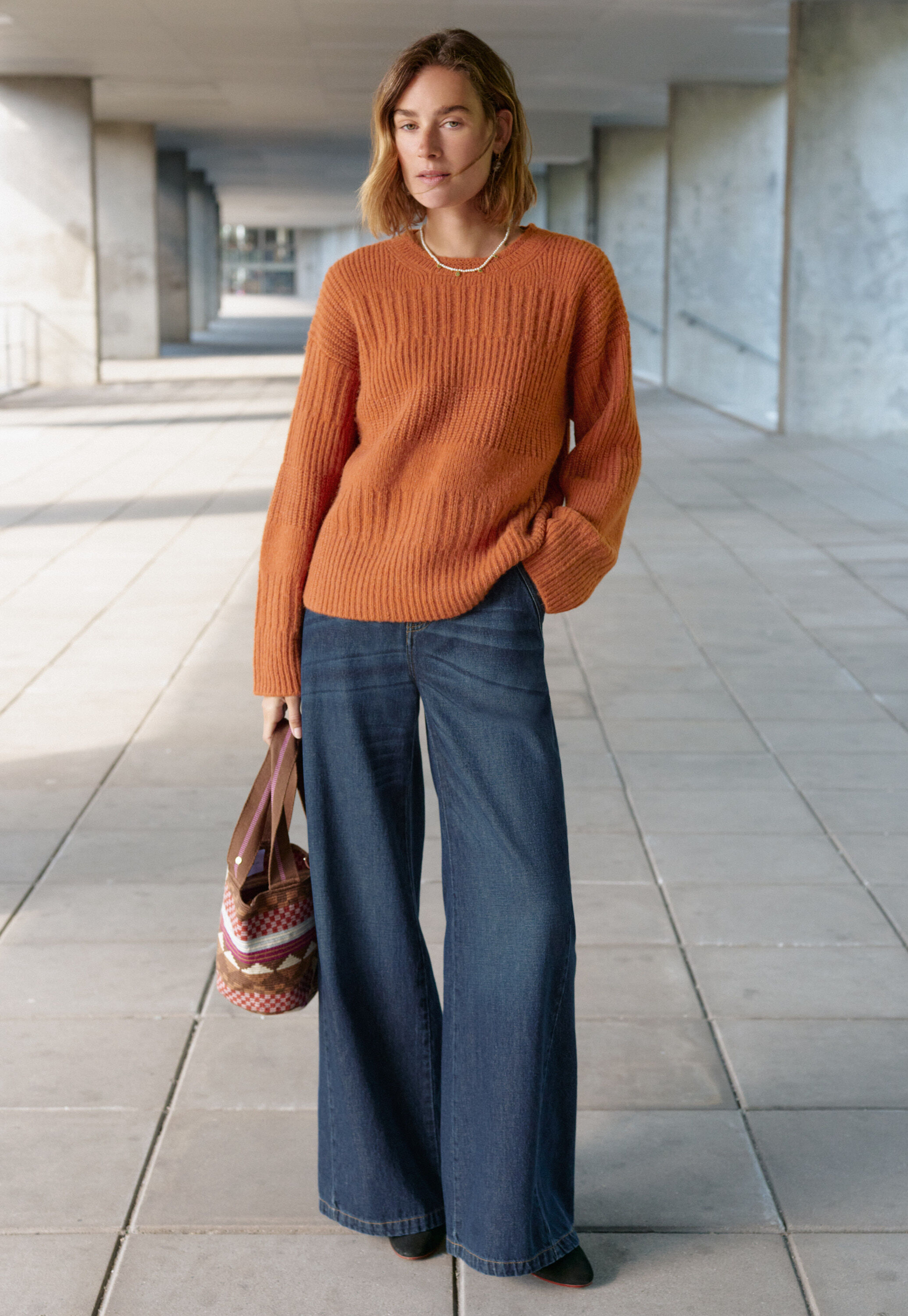 Jeans mit weitem Schlag
