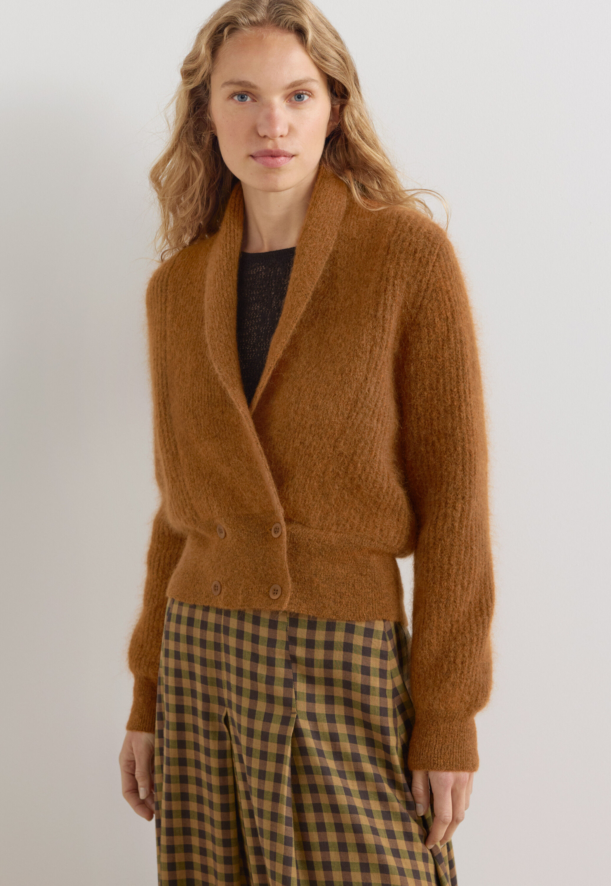 Cardigan mit Schalkragen