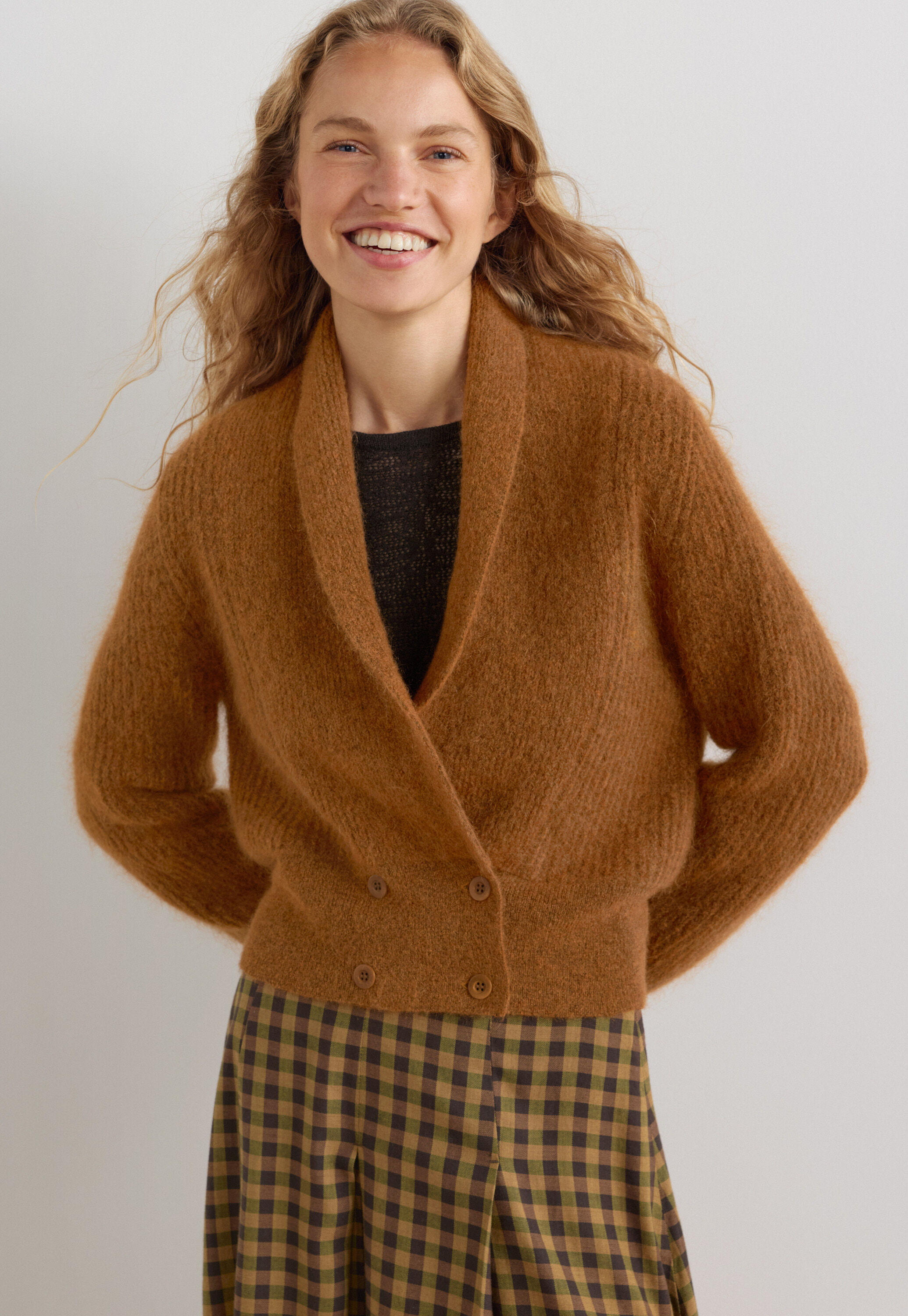 Cardigan mit Schalkragen