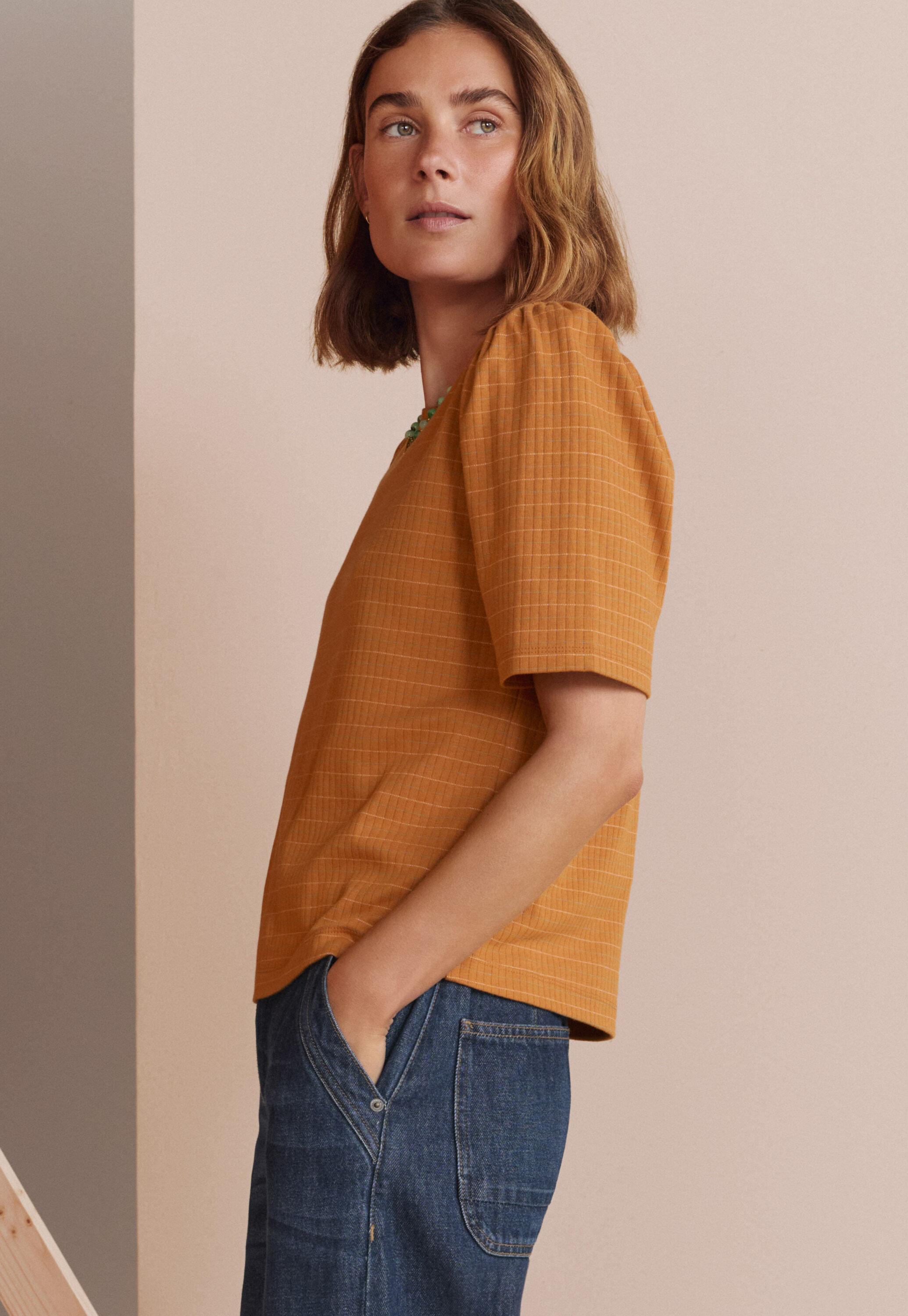 T-Shirt mit Puff&auml;rmeln
