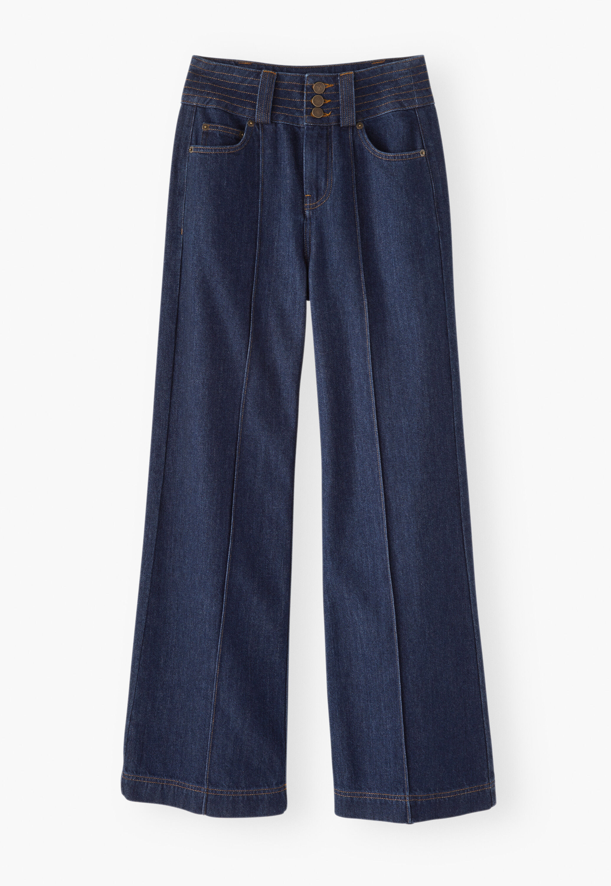 Flie&szlig;ende Jeans mit weitem Bein