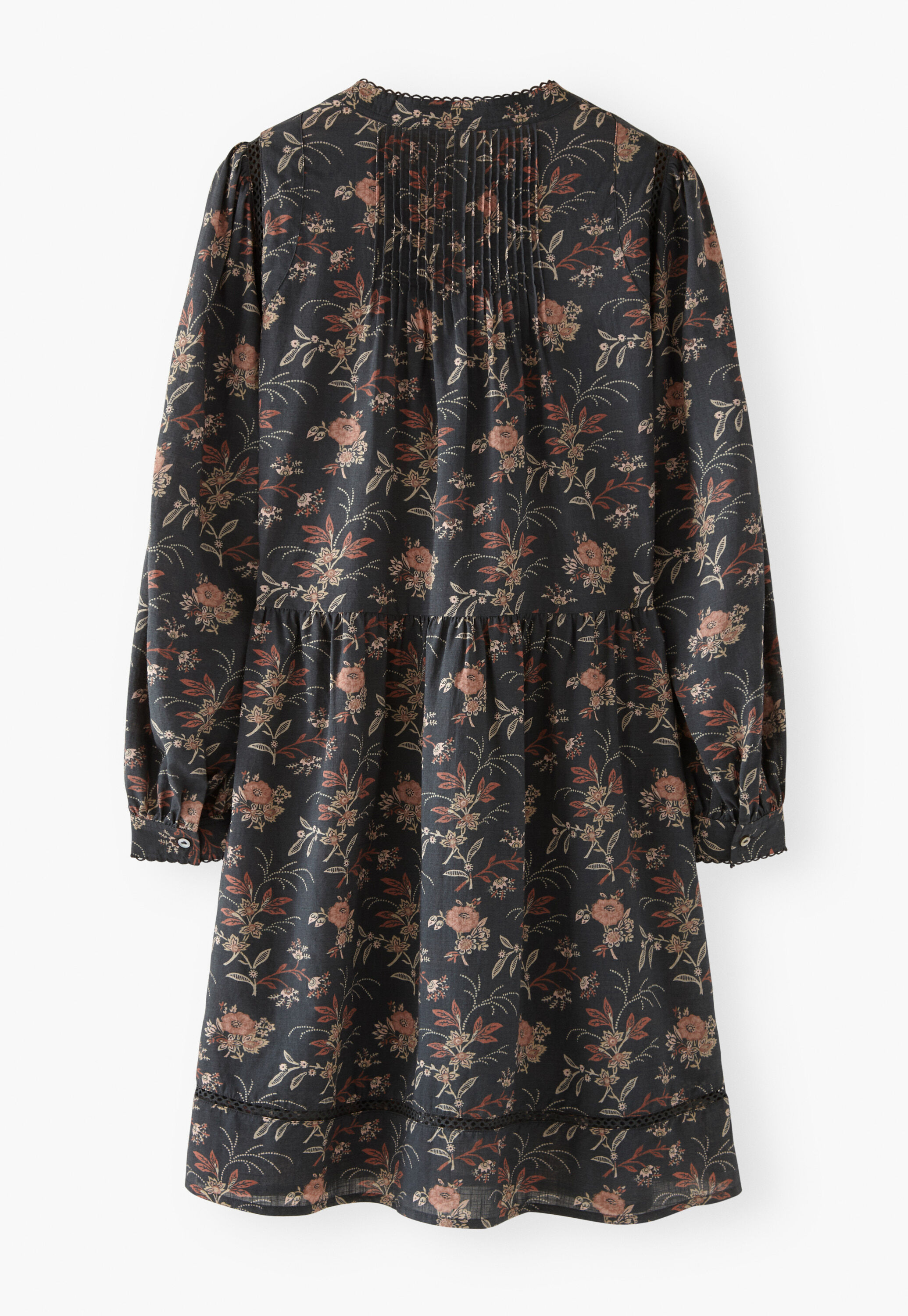 Kleid mit Print und Spitze