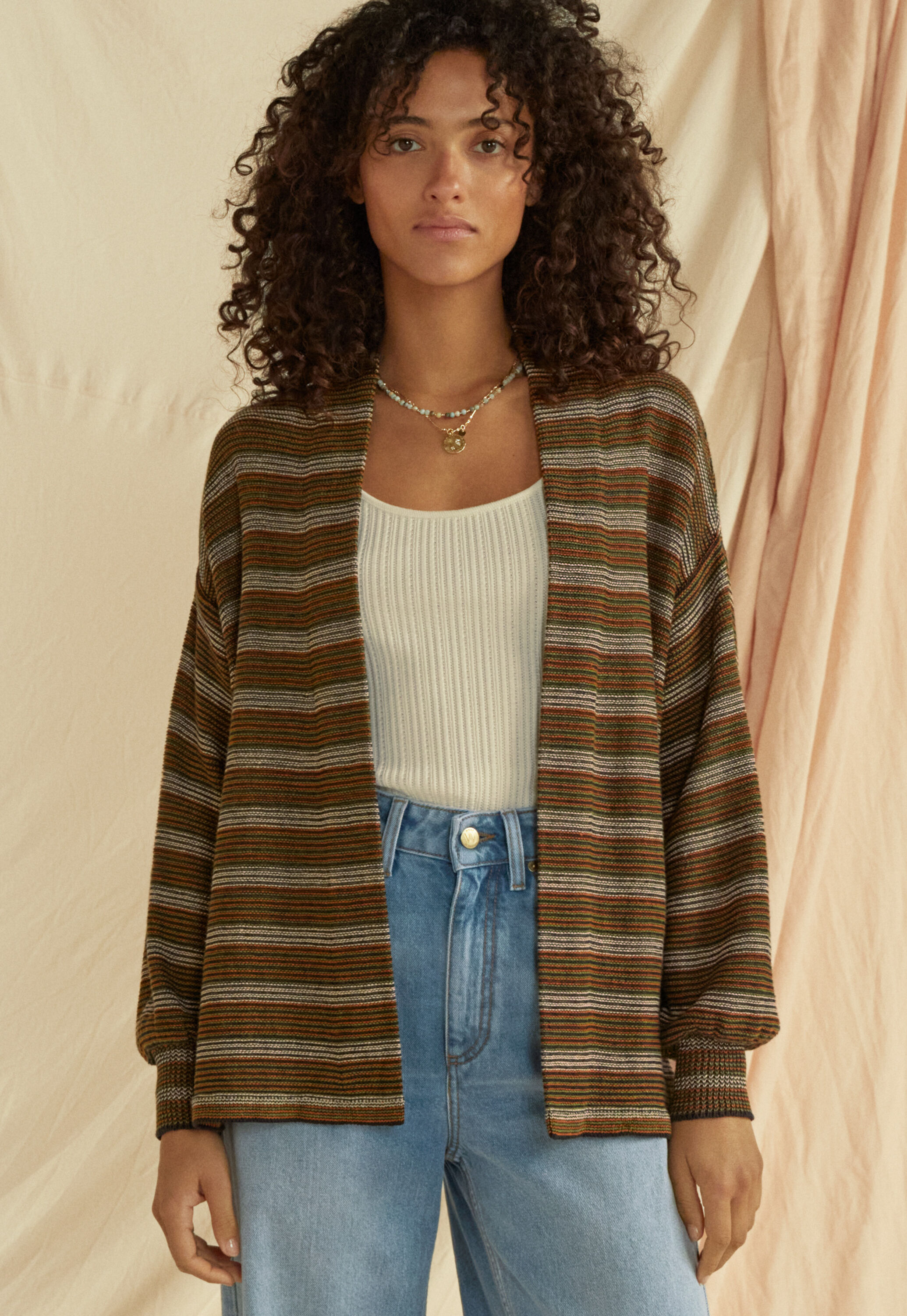 Gestreifter Cardigan