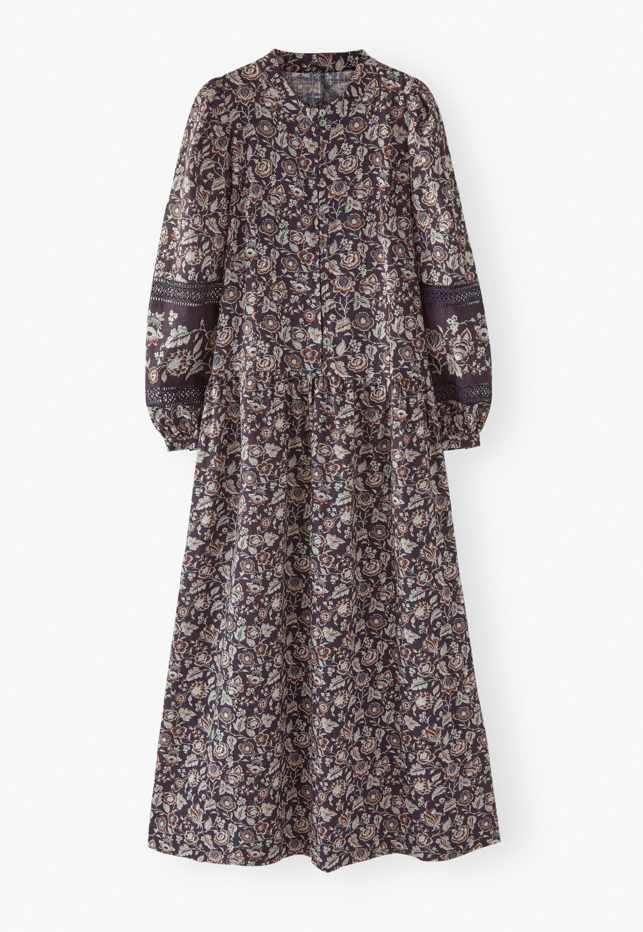 Print-Kleid mit tiefer Taille