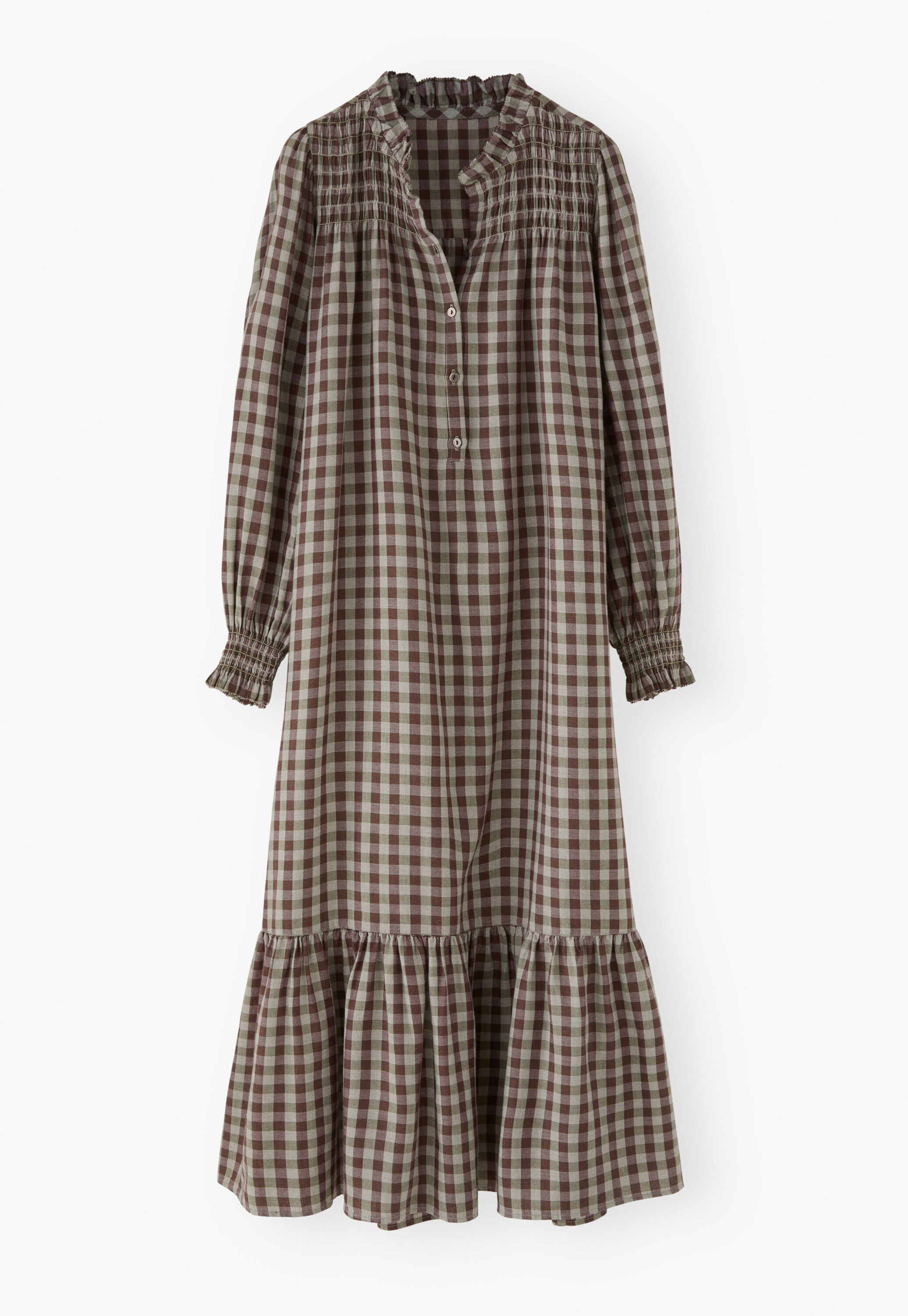 Kleid aus Lyocell, Baumwolle und Wolle