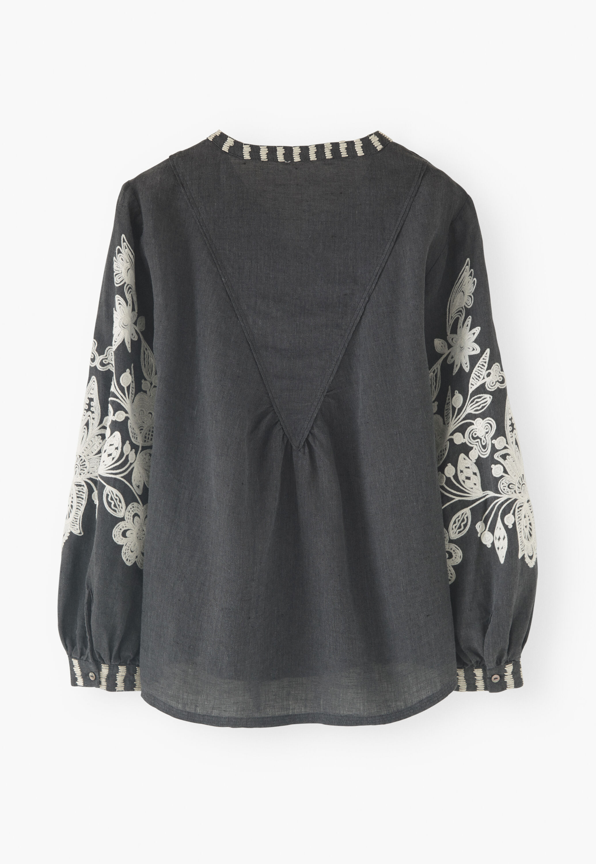Bluse mit Cornely-Stickerei