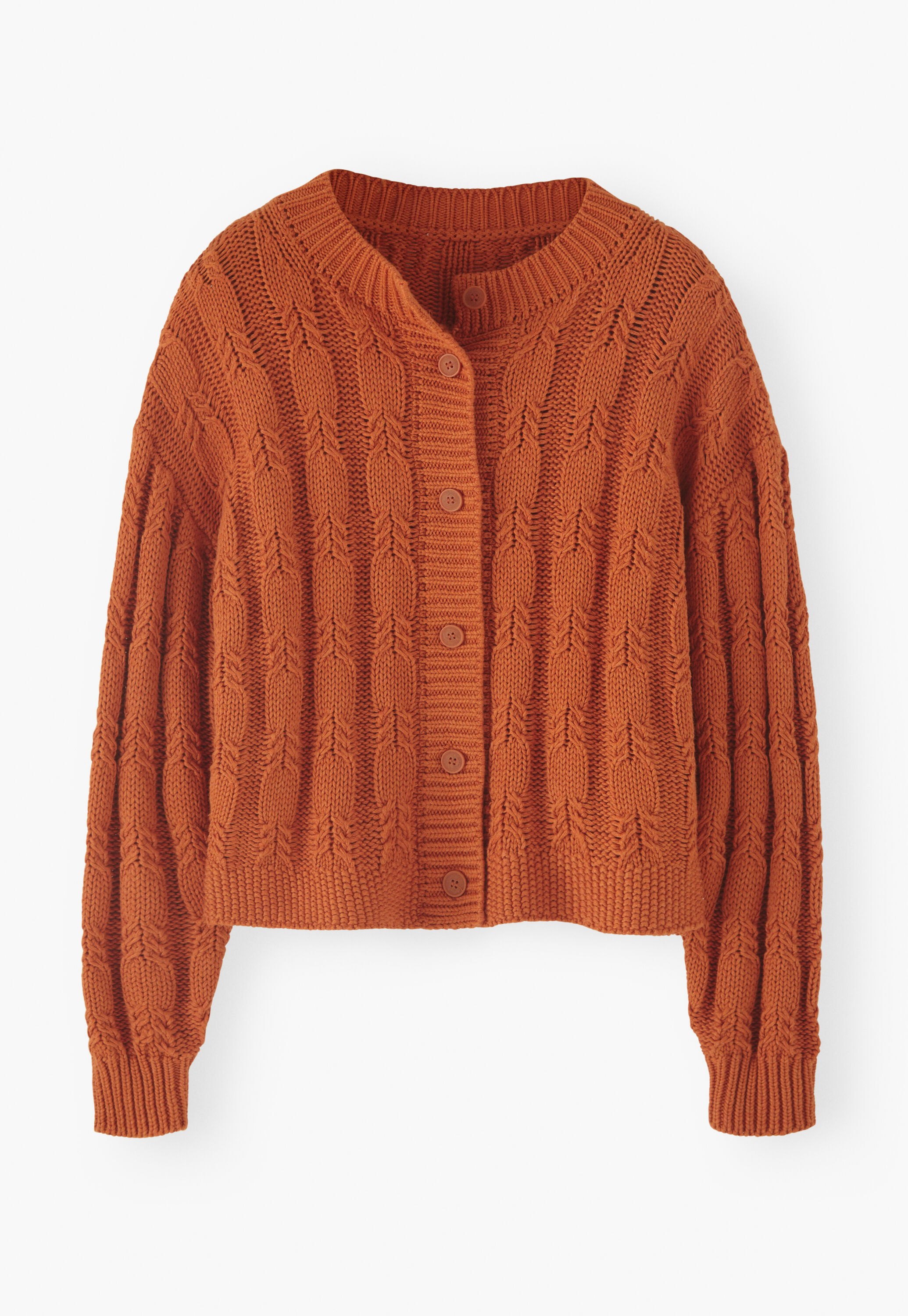 Cardigan mit Zopfmuster