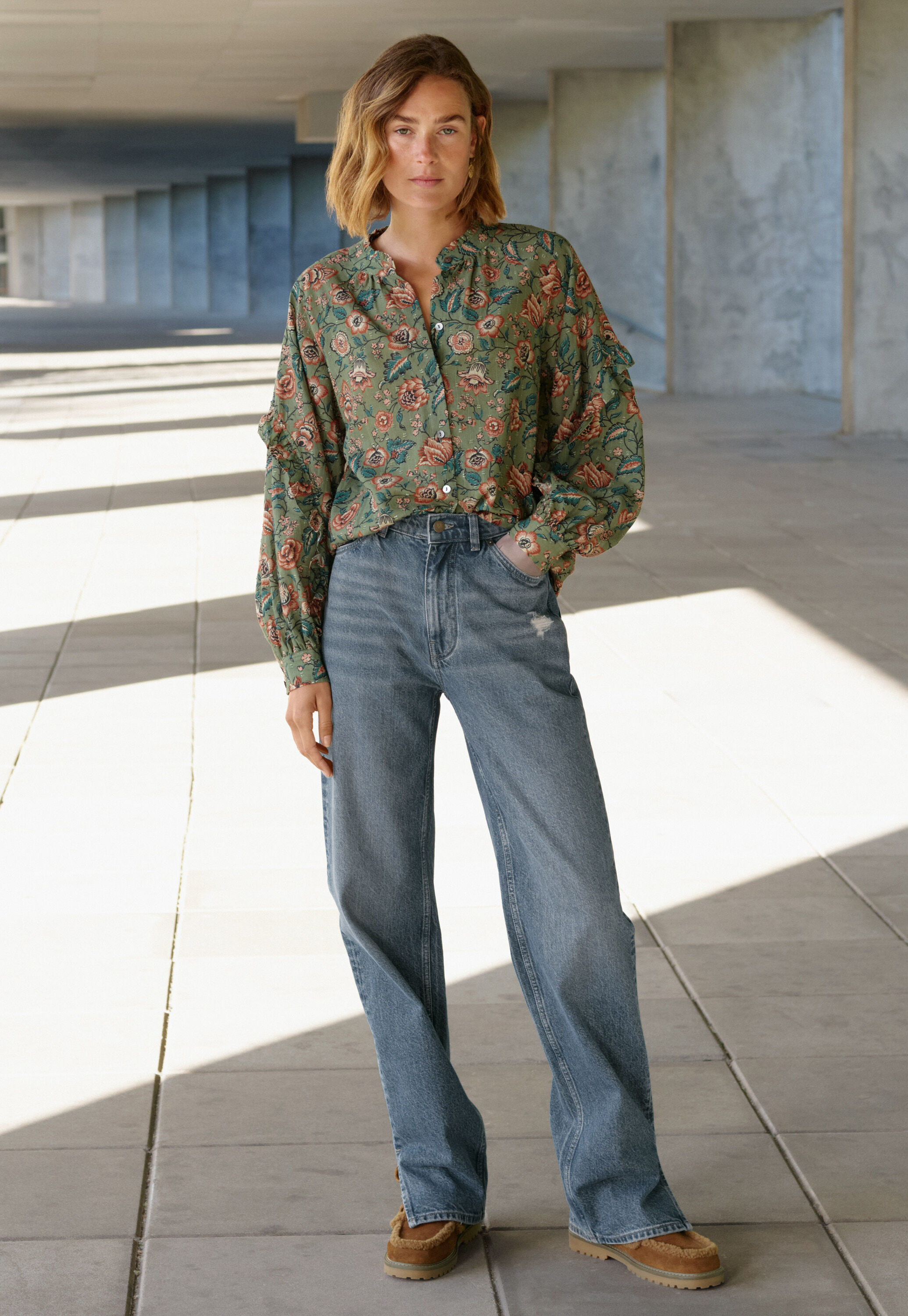 Fil Coup&eacute;-Bluse mit Print