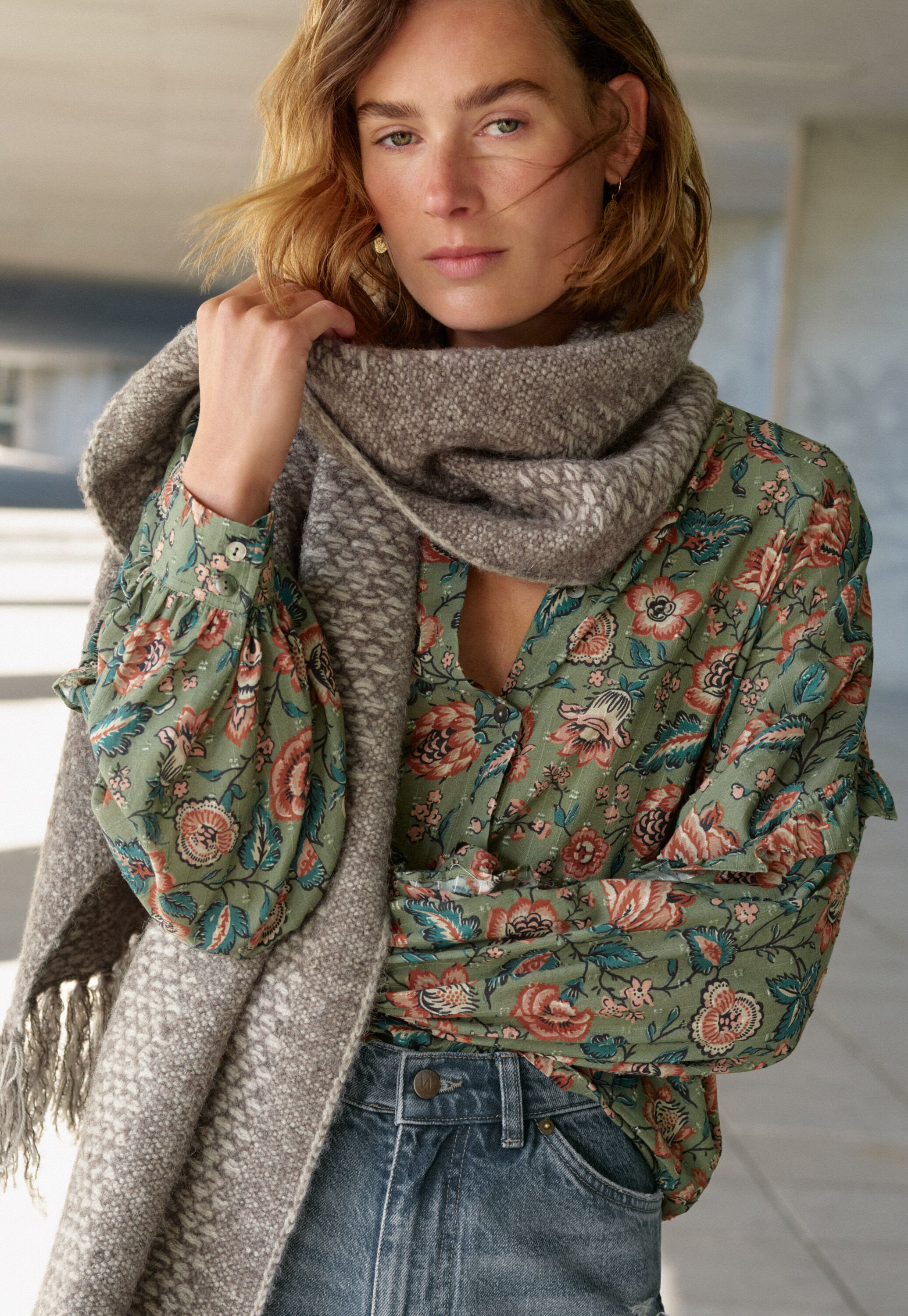 Fil Coup&eacute;-Bluse mit Print