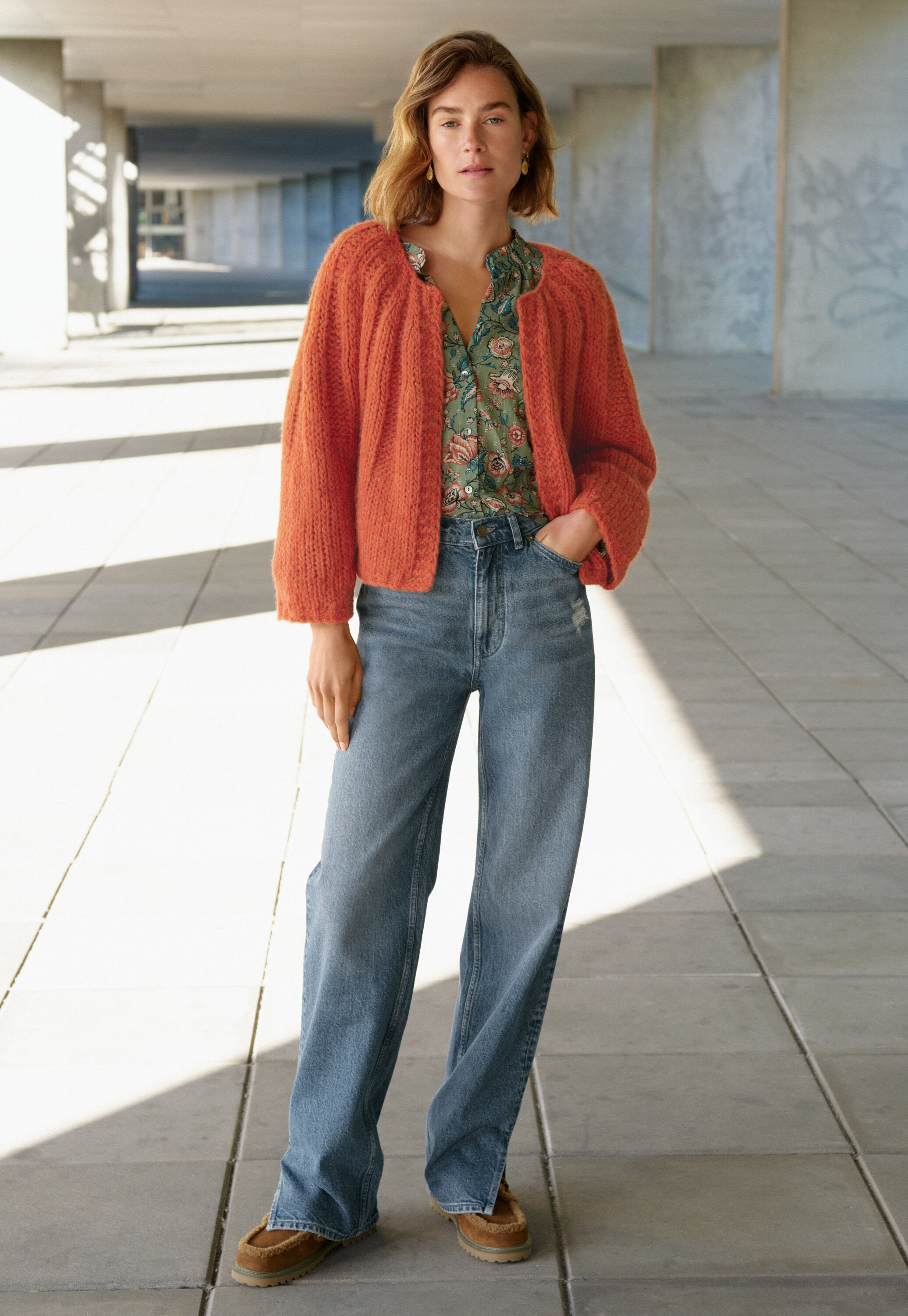Fil Coup&eacute;-Bluse mit Print