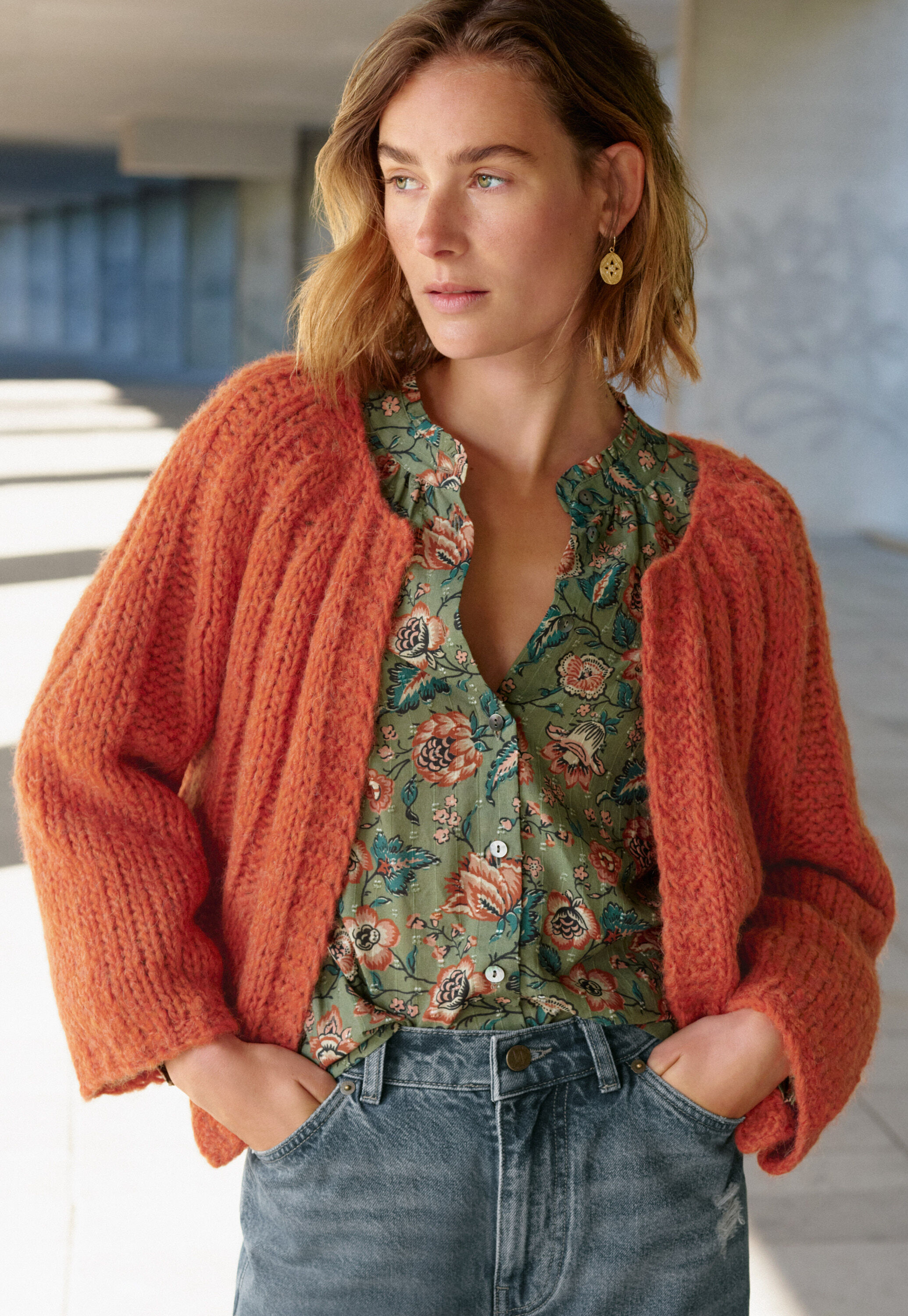 Fil Coup&eacute;-Bluse mit Print