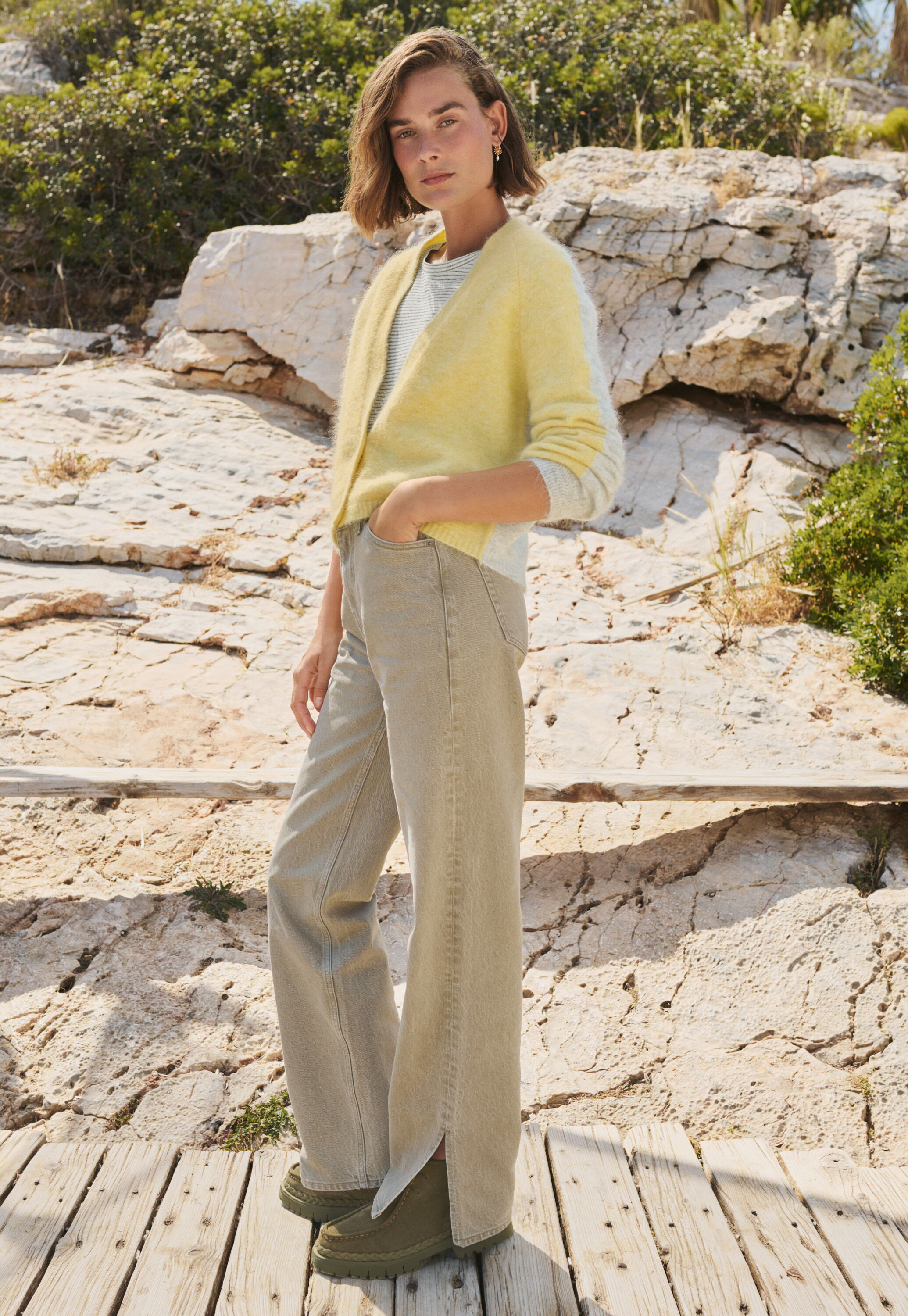 Cardigan mit V-Ausschnitt
