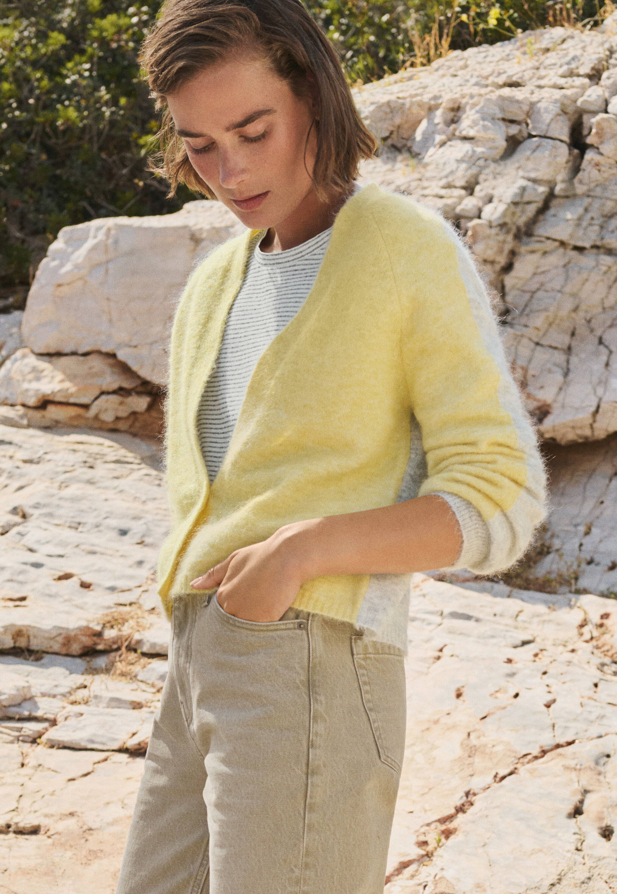 Cardigan mit V-Ausschnitt
