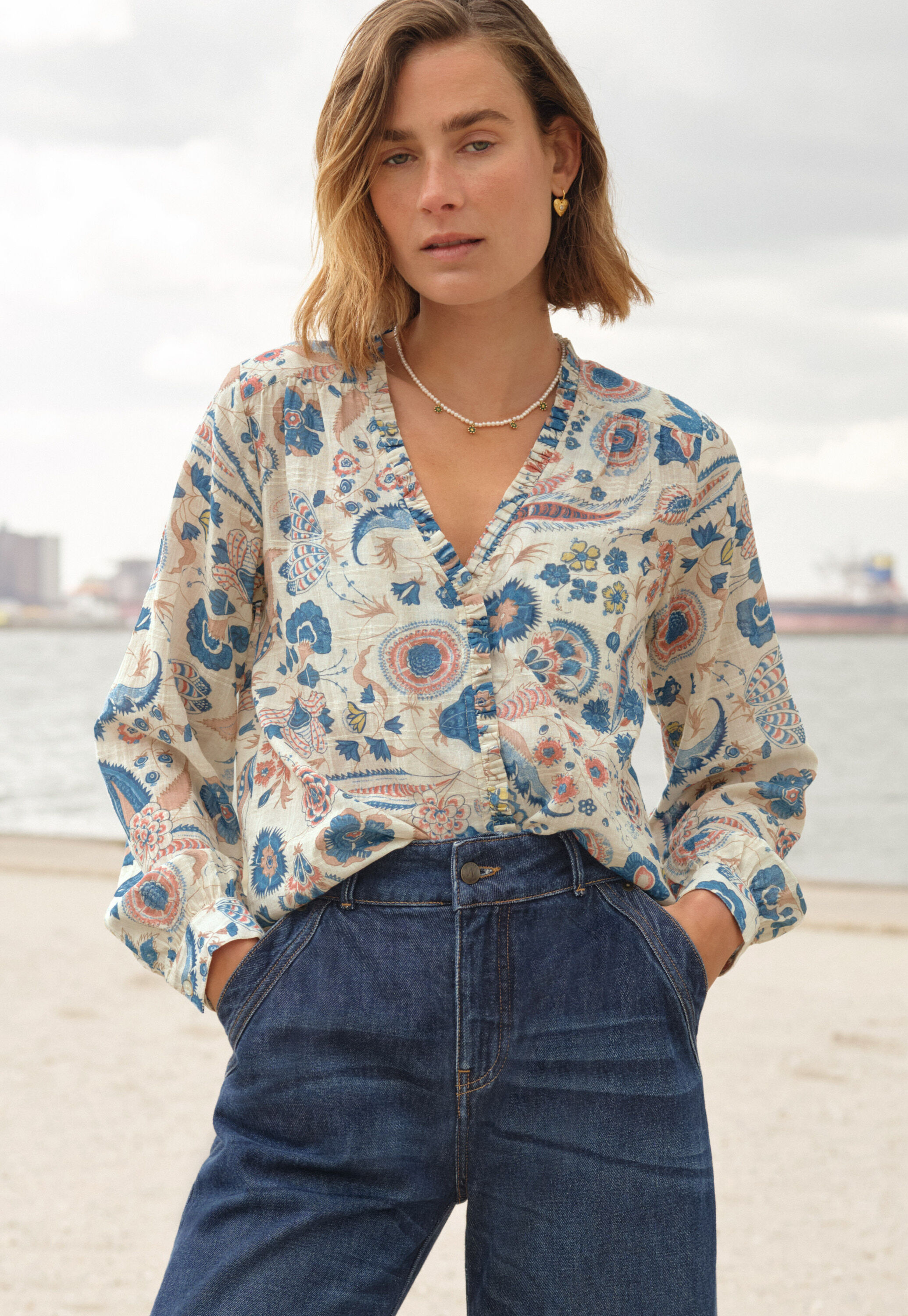 Bluse mit Print