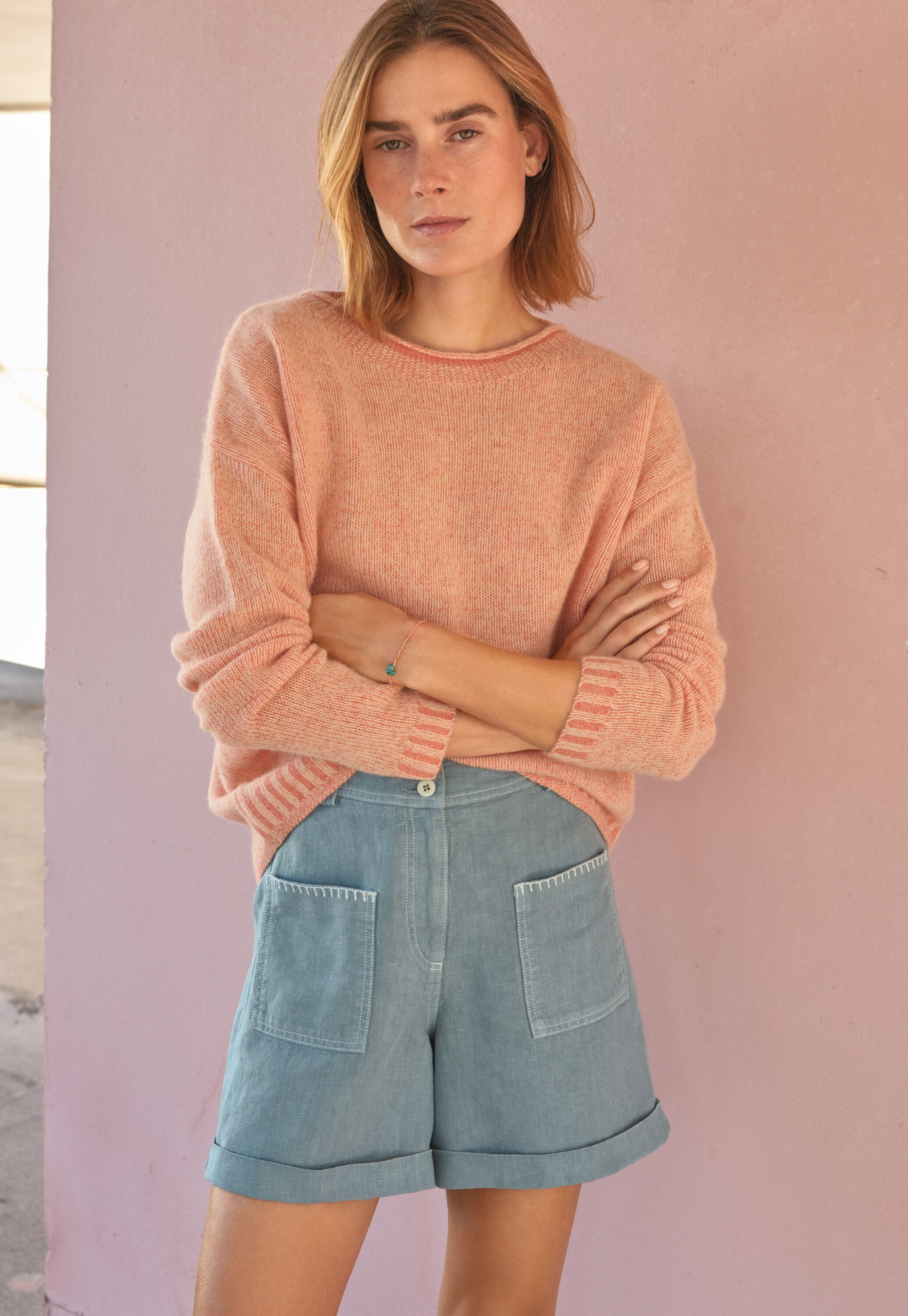 Plattierter Pullover