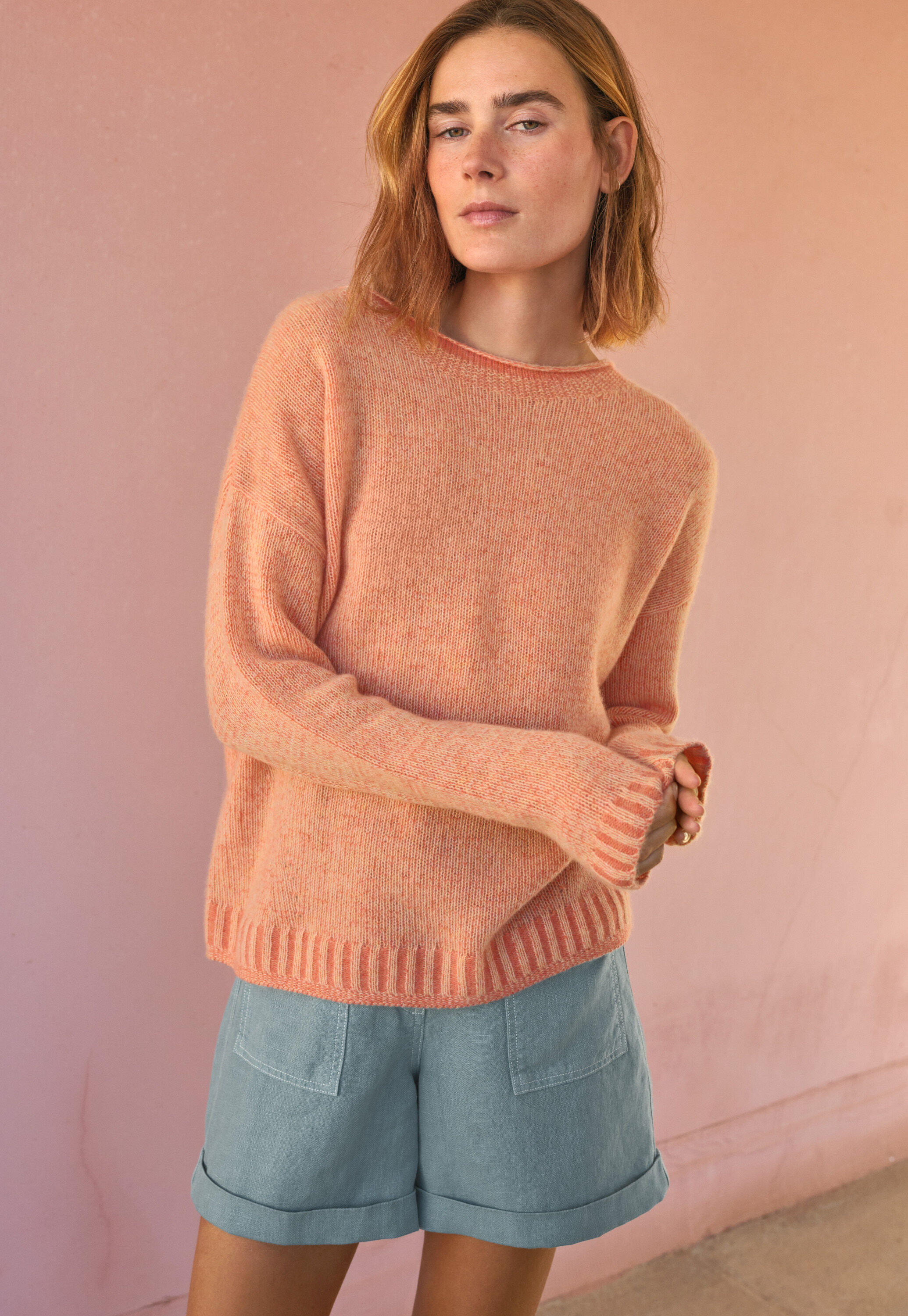 Plattierter Pullover