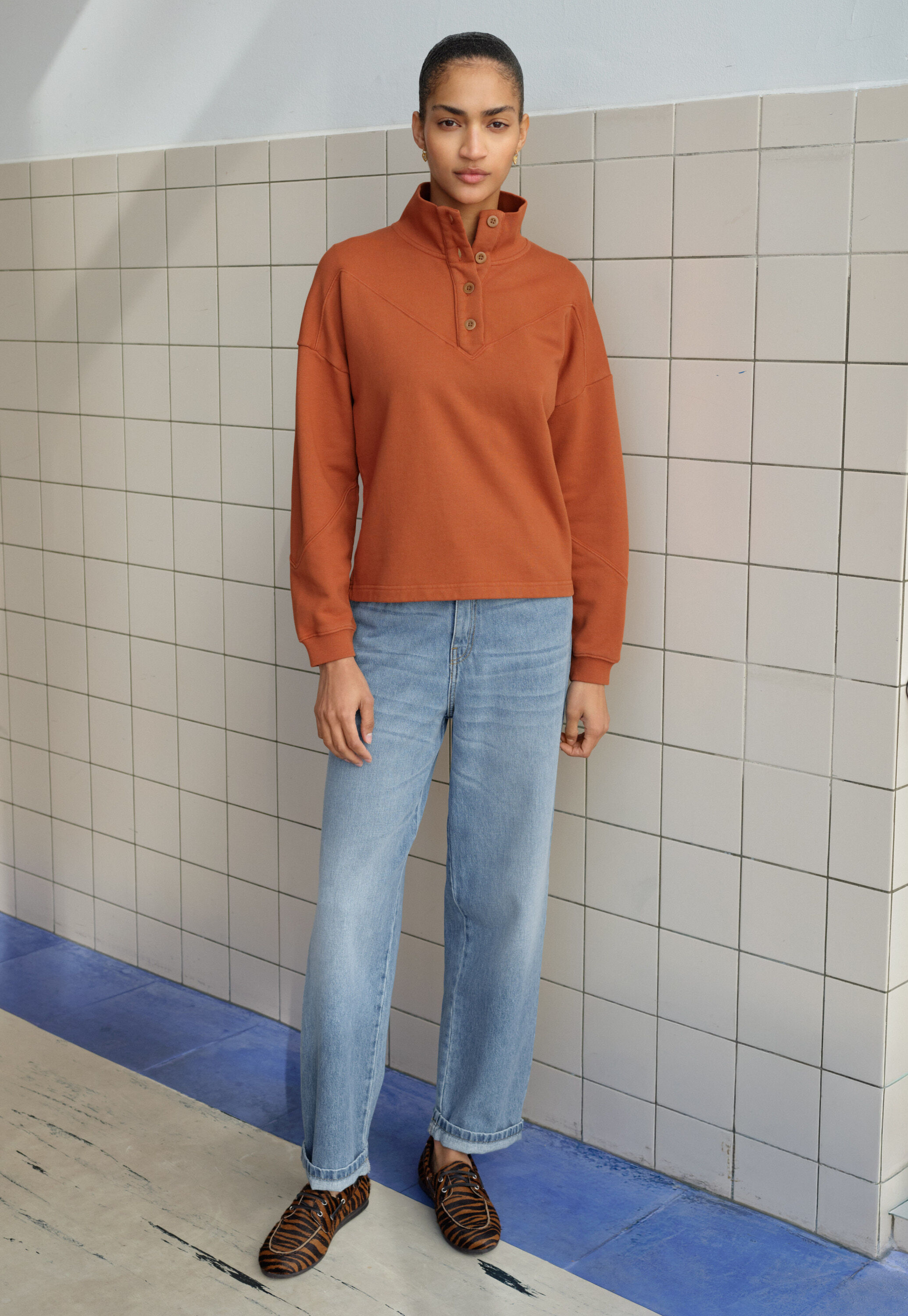 Sweatshirt mit Streifen