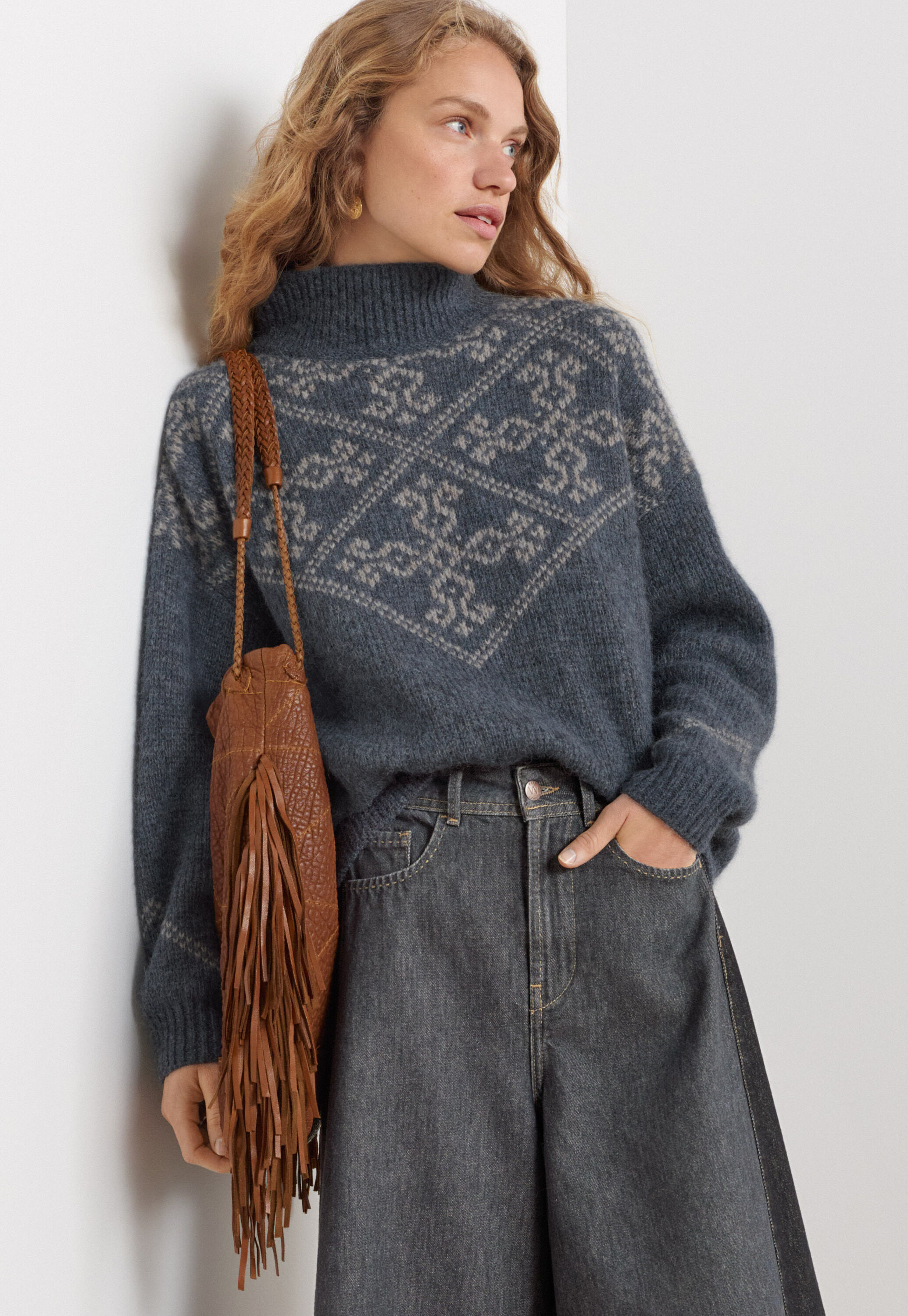 Jacquard-Pullover