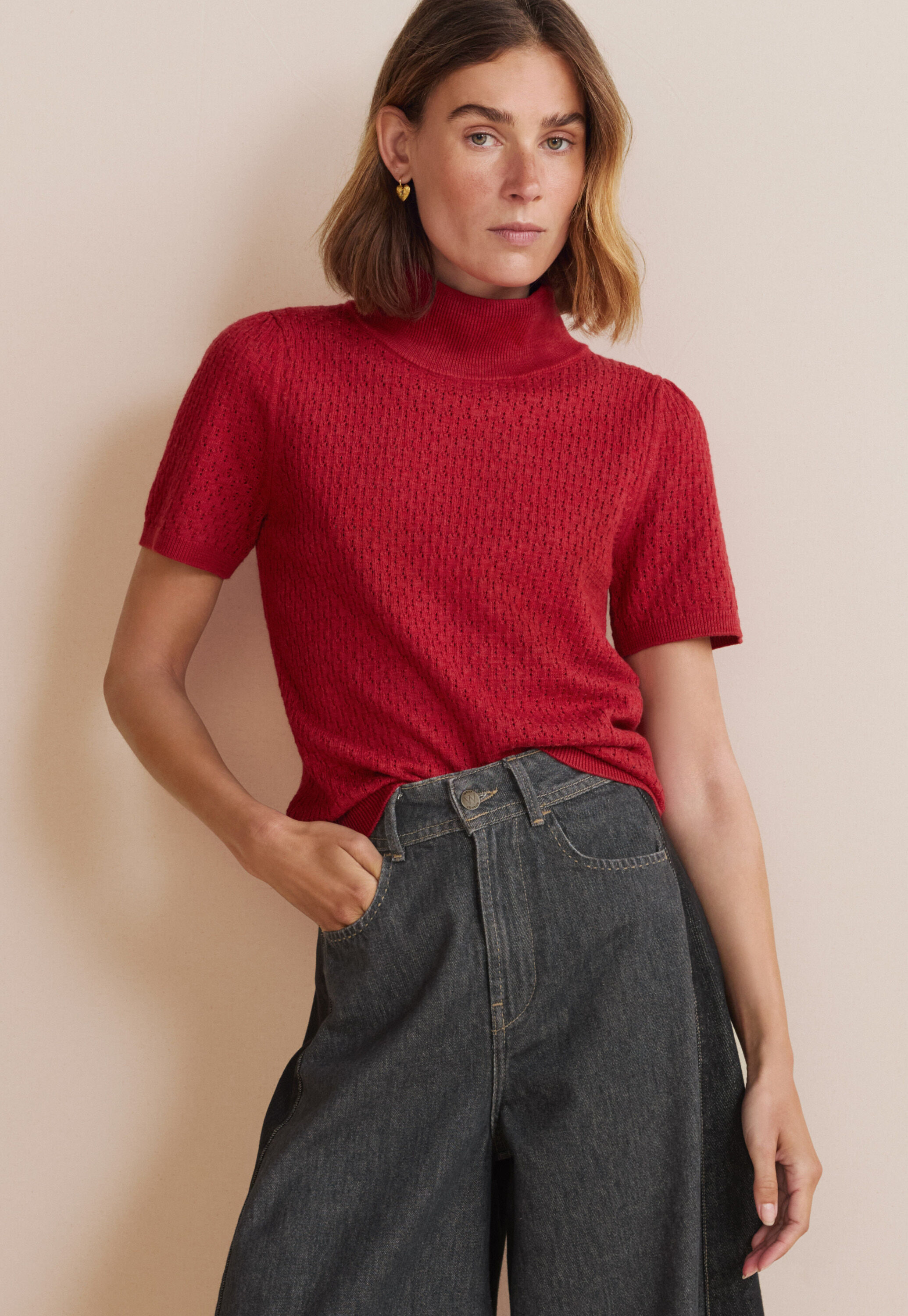 Pointelle-Pullover