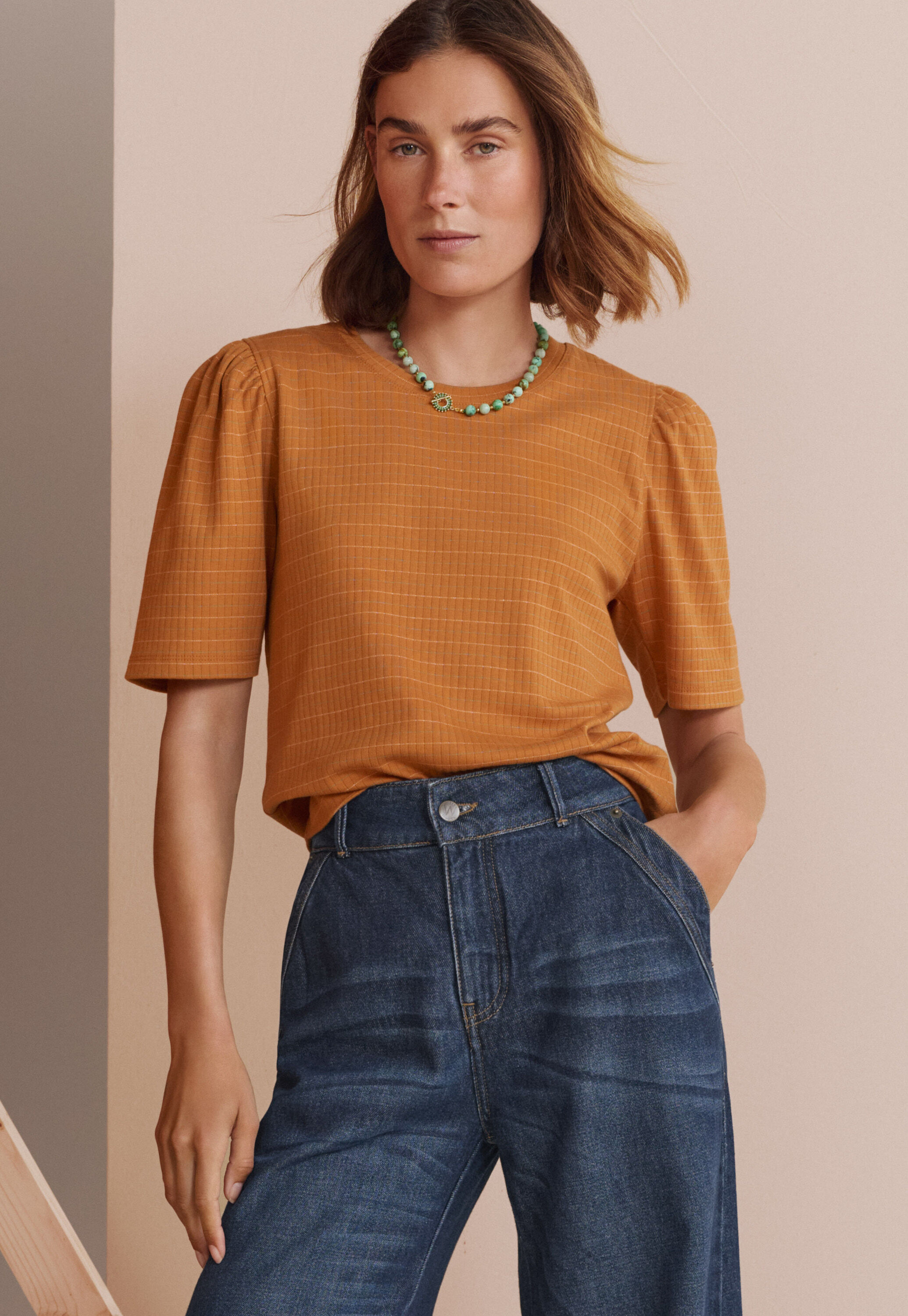 T-Shirt mit Puff&auml;rmeln