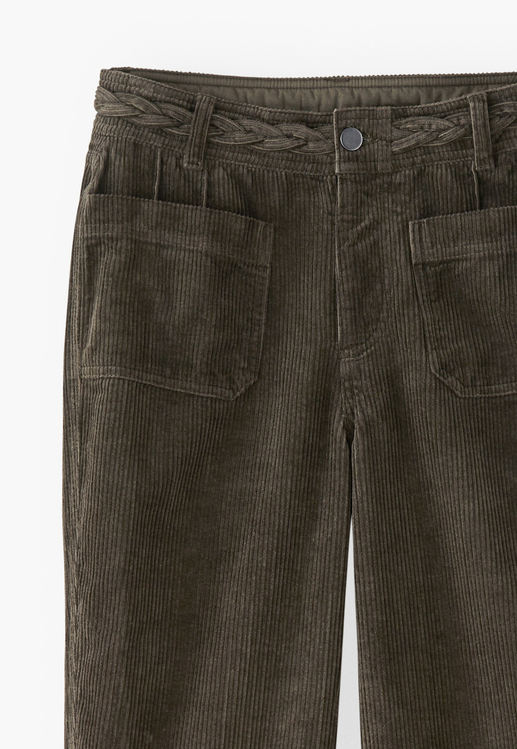 Cordhose mit geflochtenem Detail