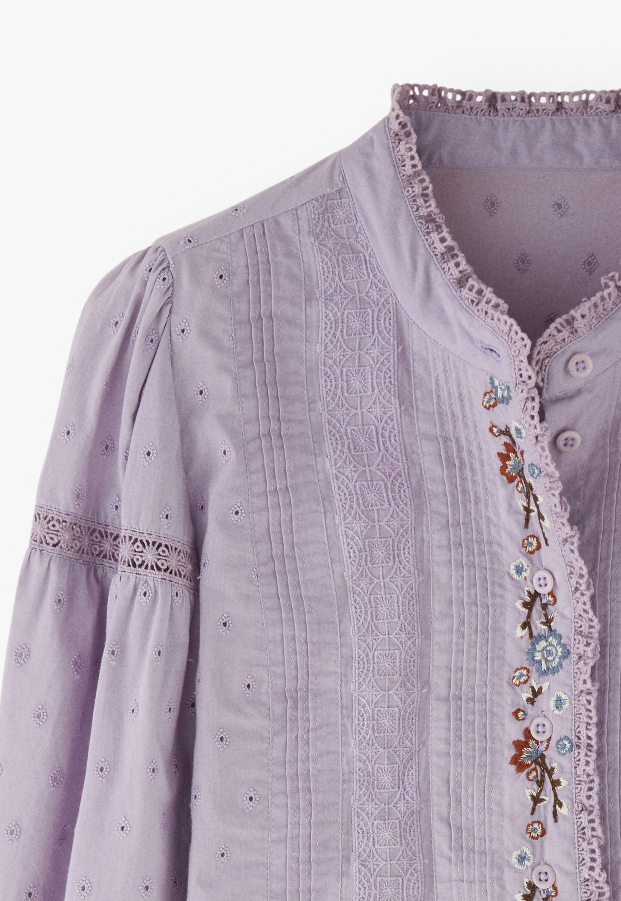 Bestickte Broderie-Bluse