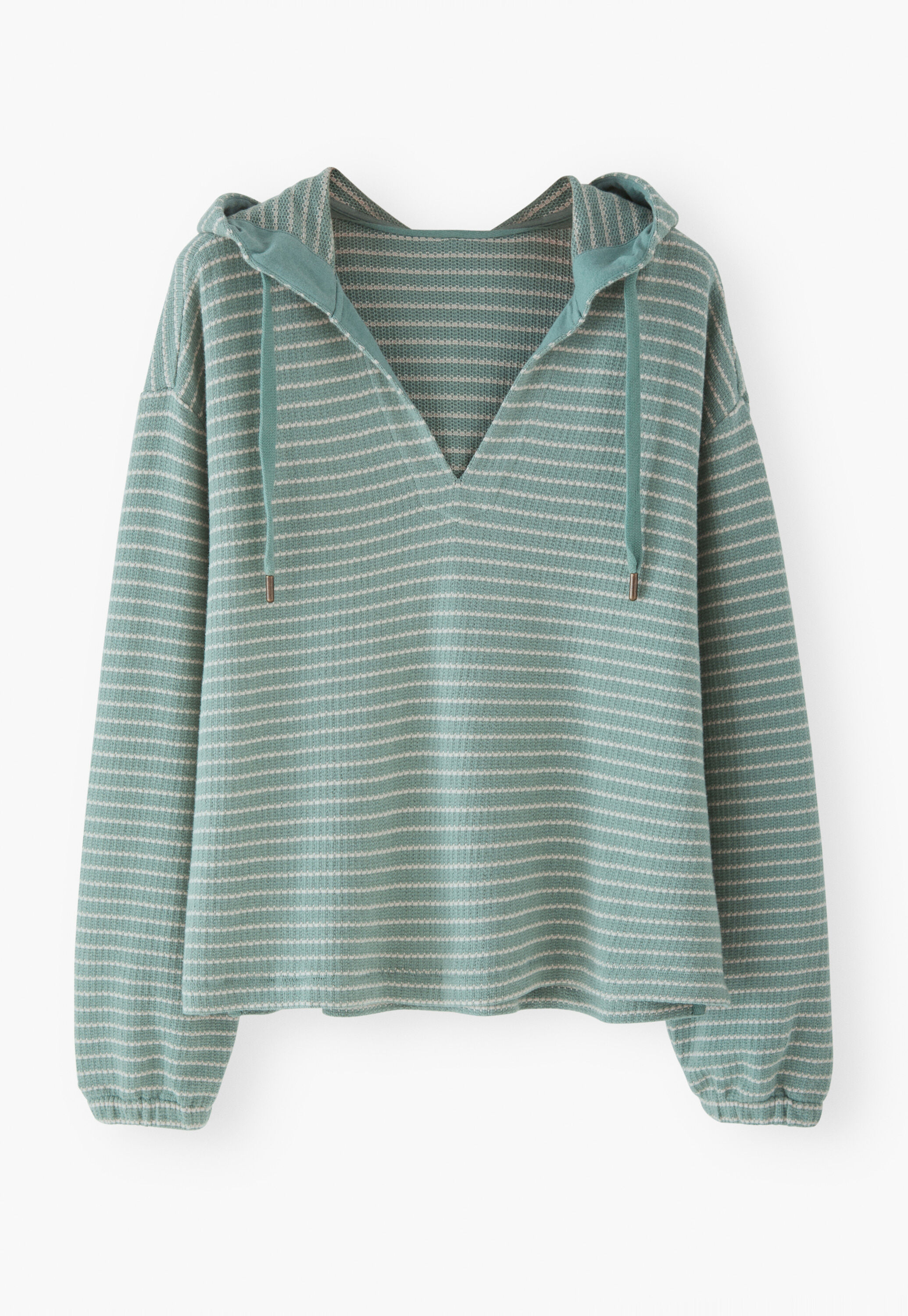 Texturiertes Streifen-Hoodie