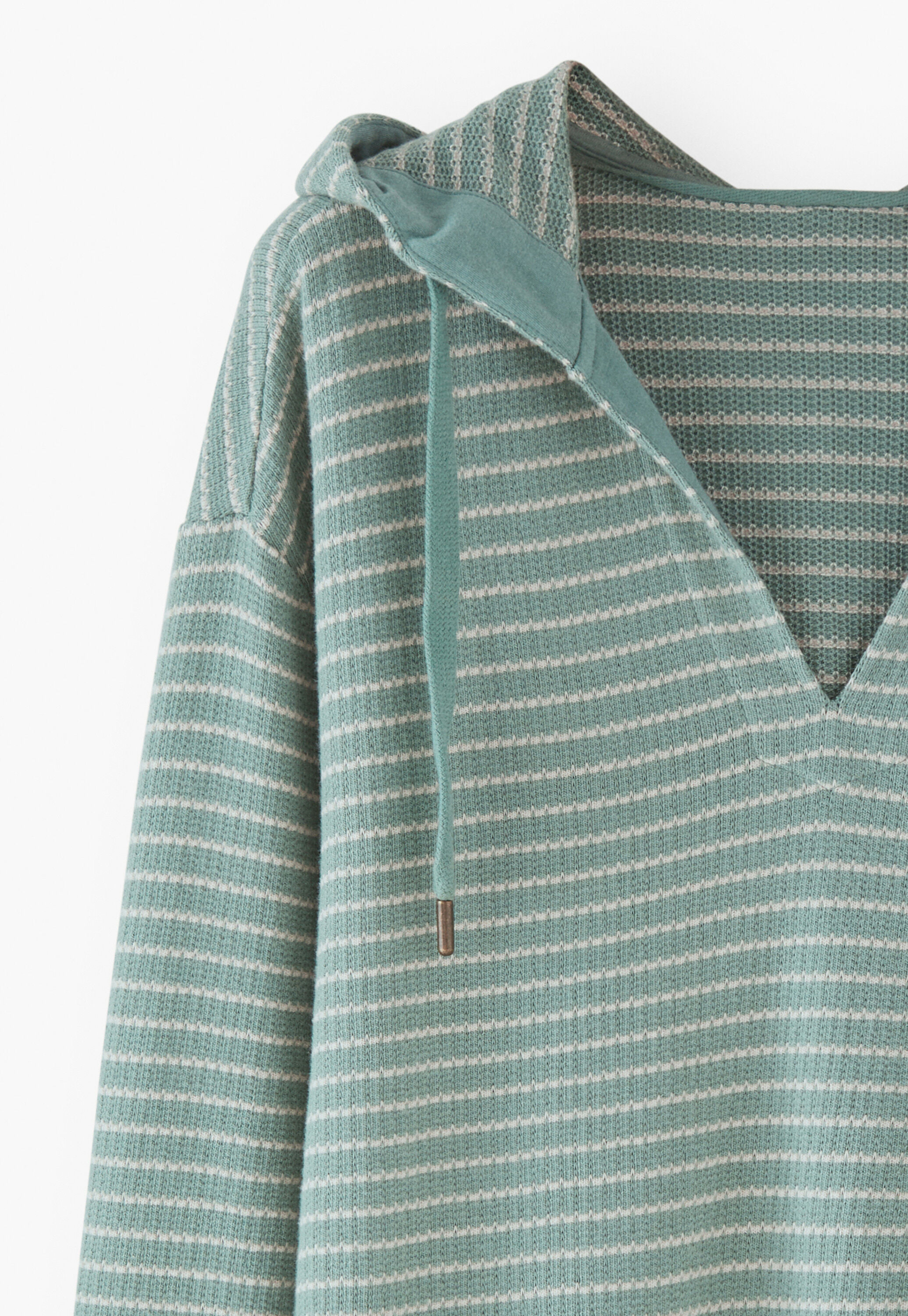 Texturiertes Streifen-Hoodie