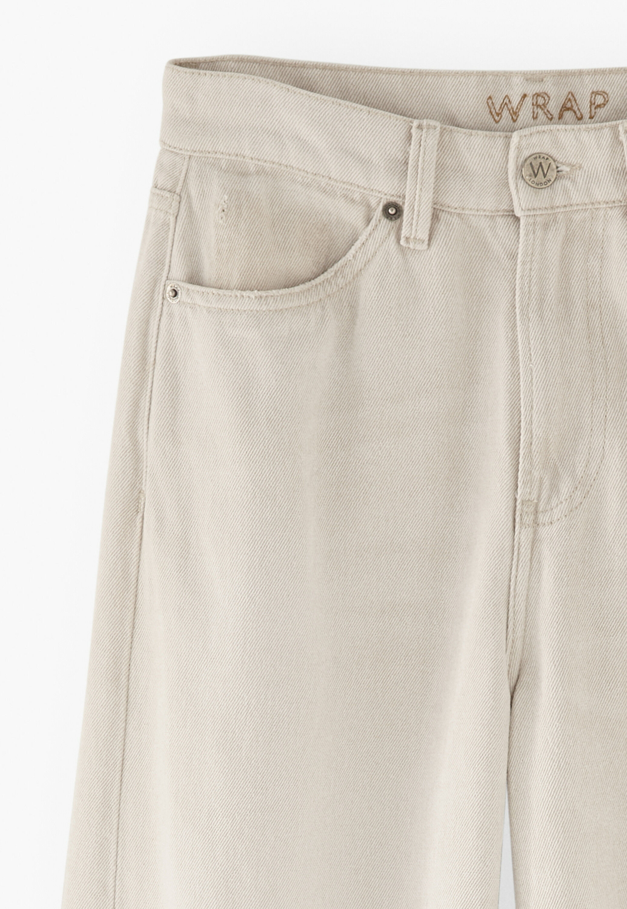Mittelhoch taillierte Jeans mit weitem Bein