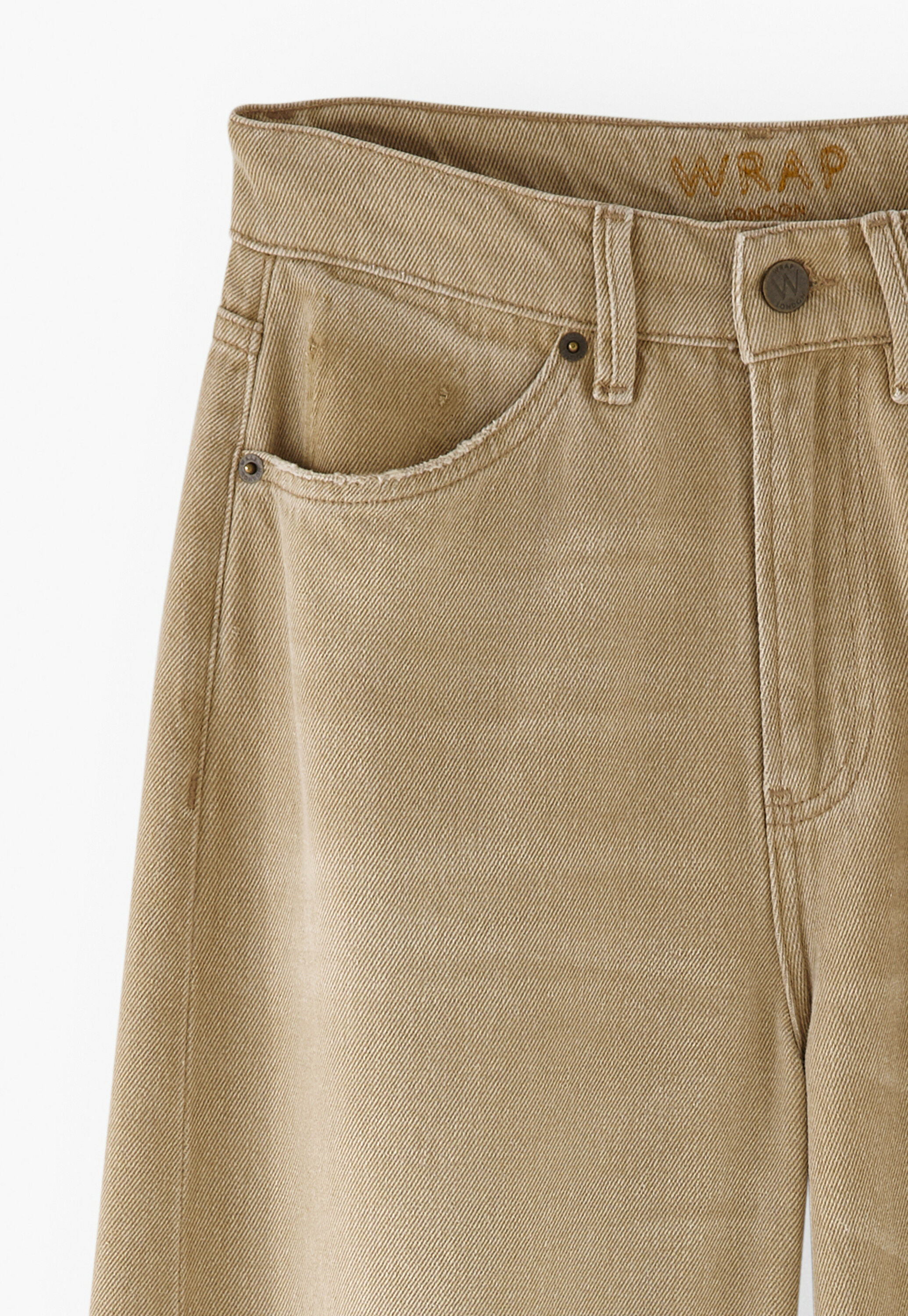 Mittelhoch taillierte Jeans mit weitem Bein