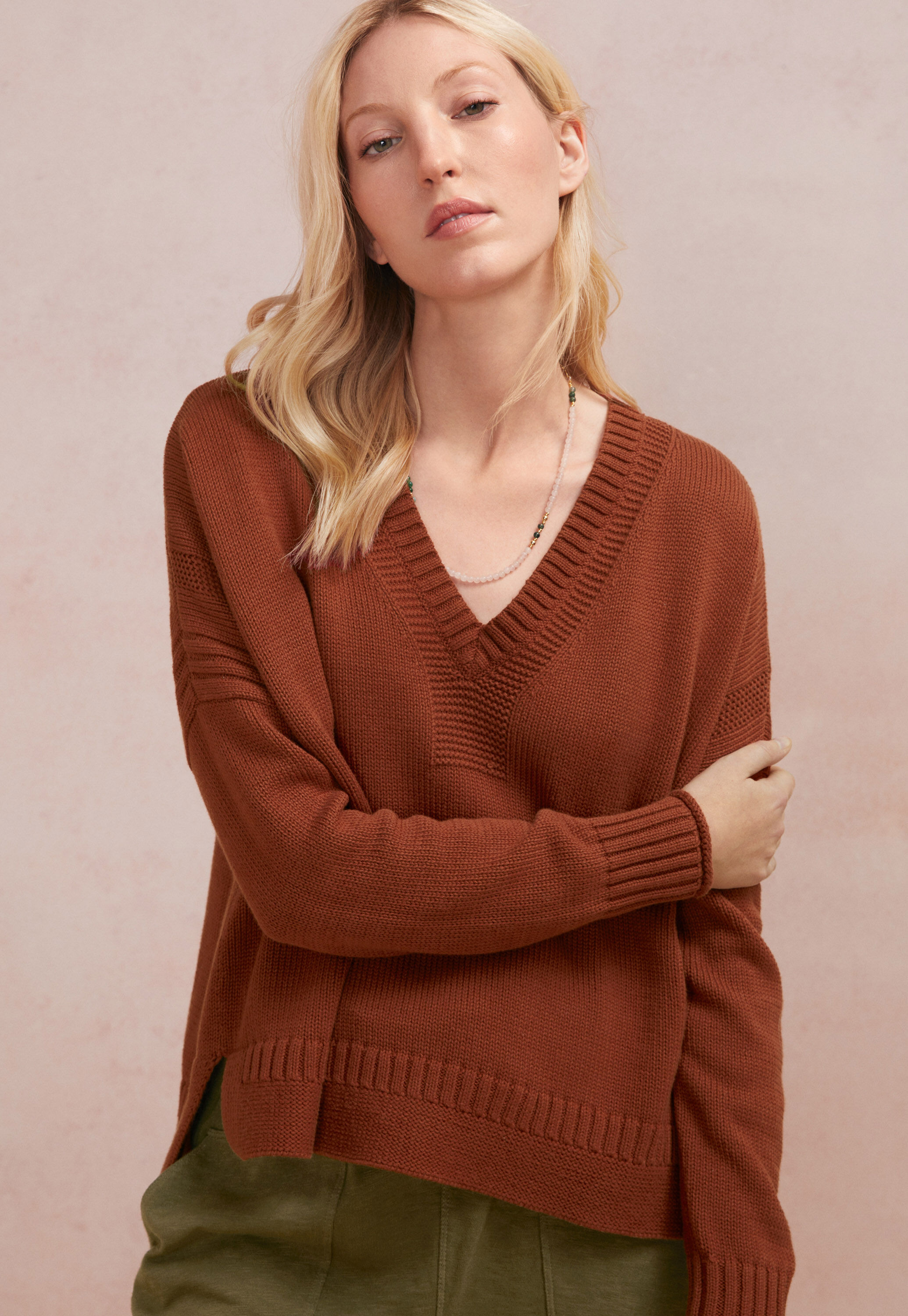 Pullover mit V-Ausschnitt