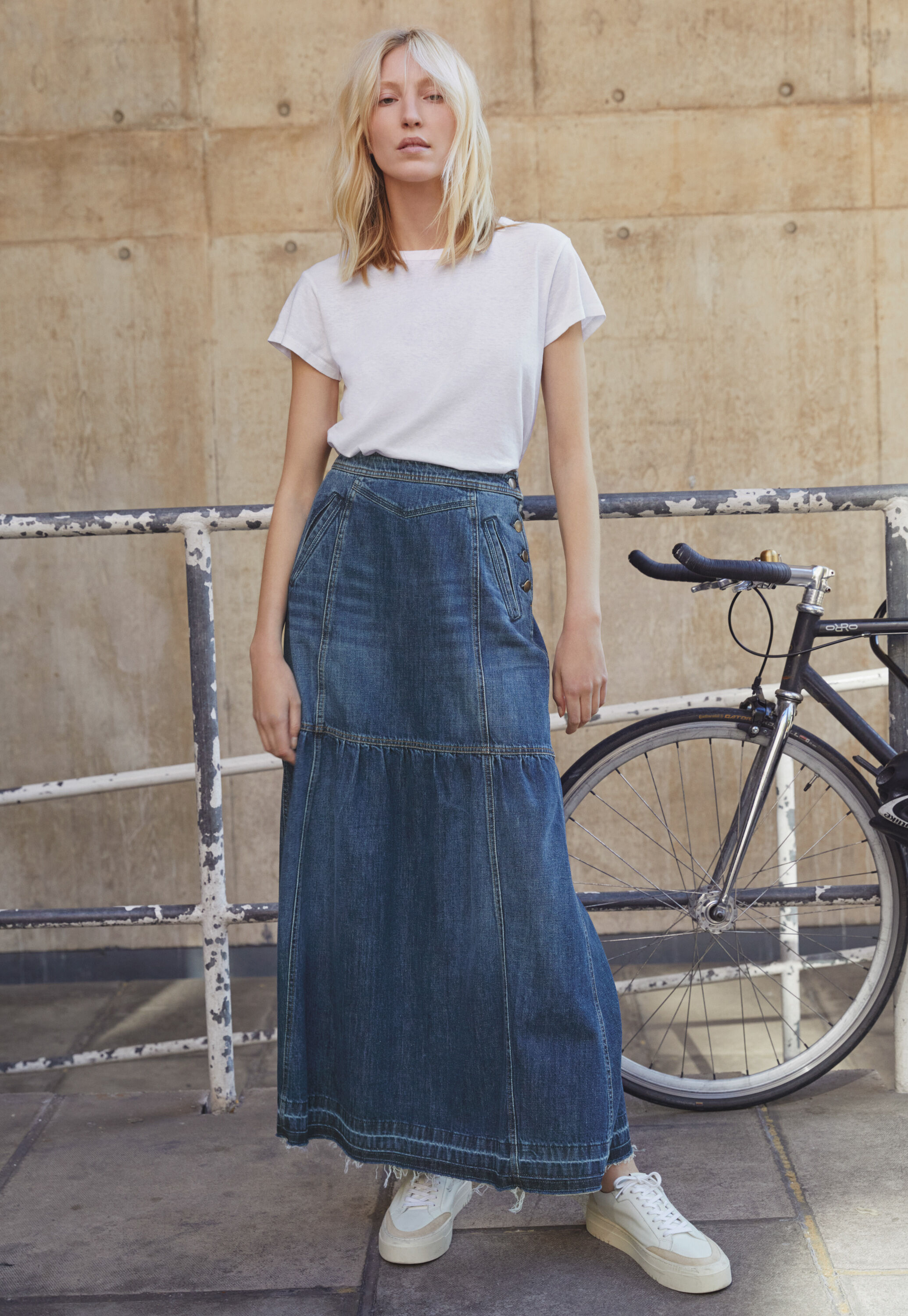 Maxirock aus Denim