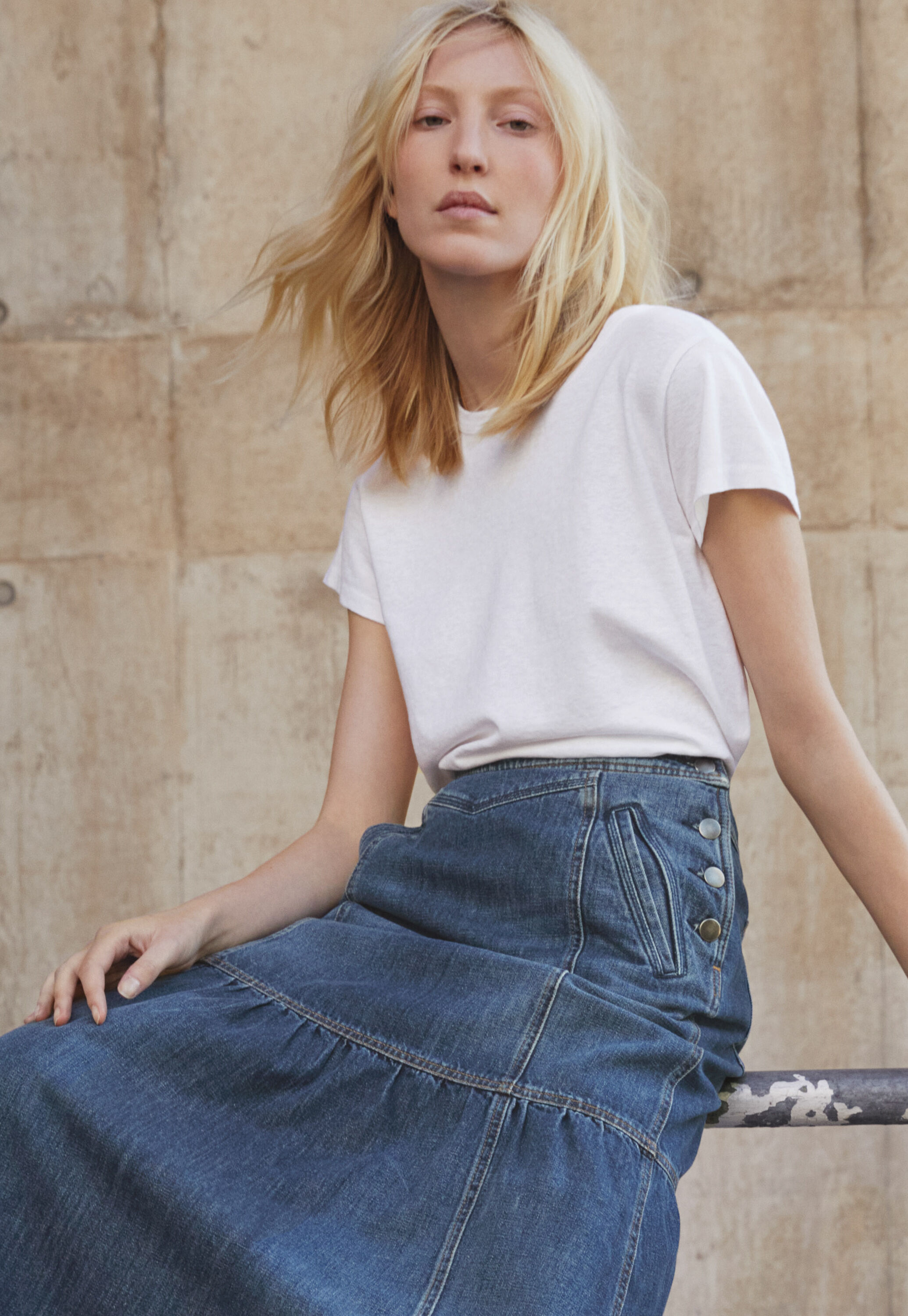Maxirock aus Denim