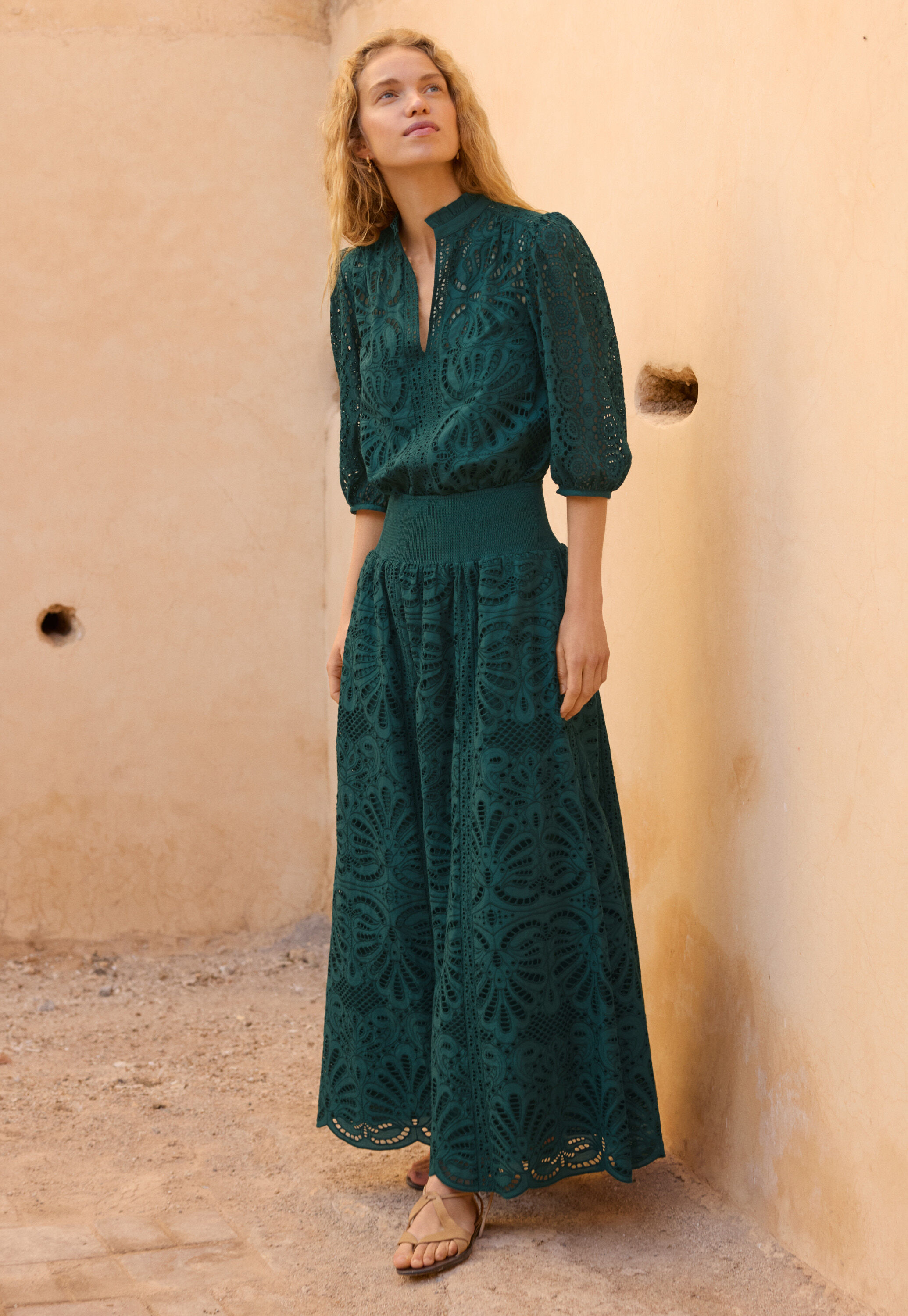 Broderie-Anglaise-Bluse