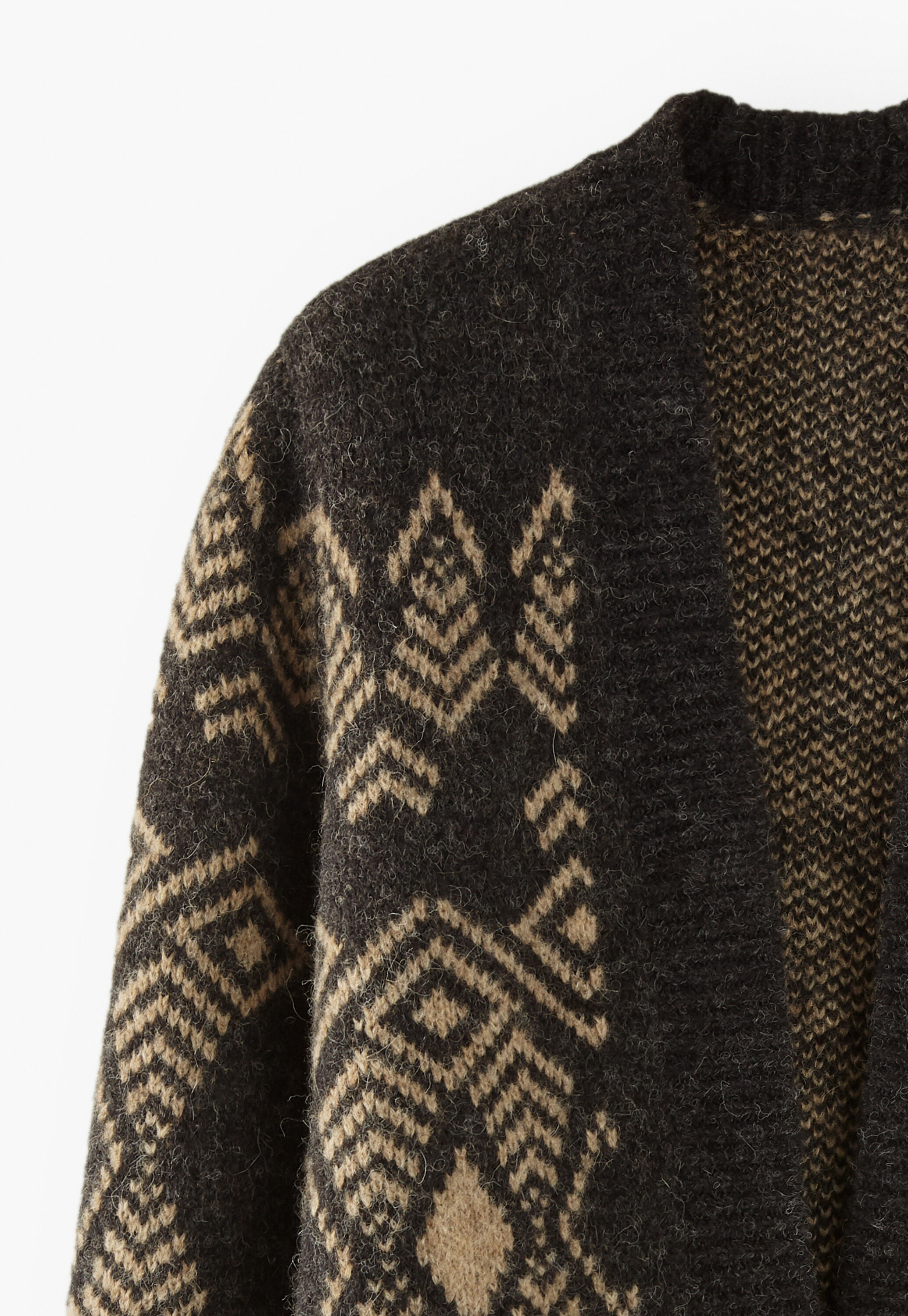 Langer Jacquard-Cardigan