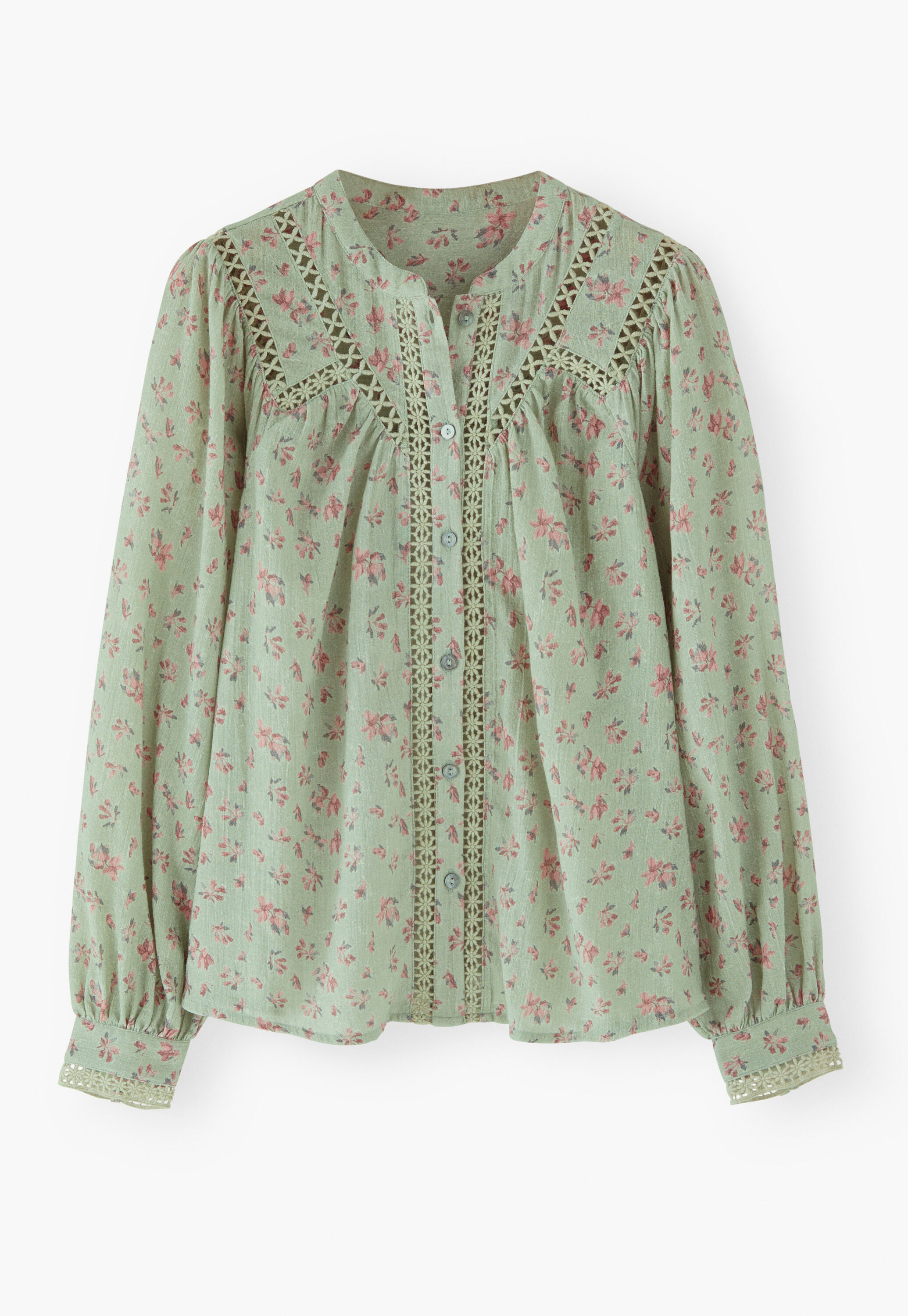 Gaze-Bluse mit Print