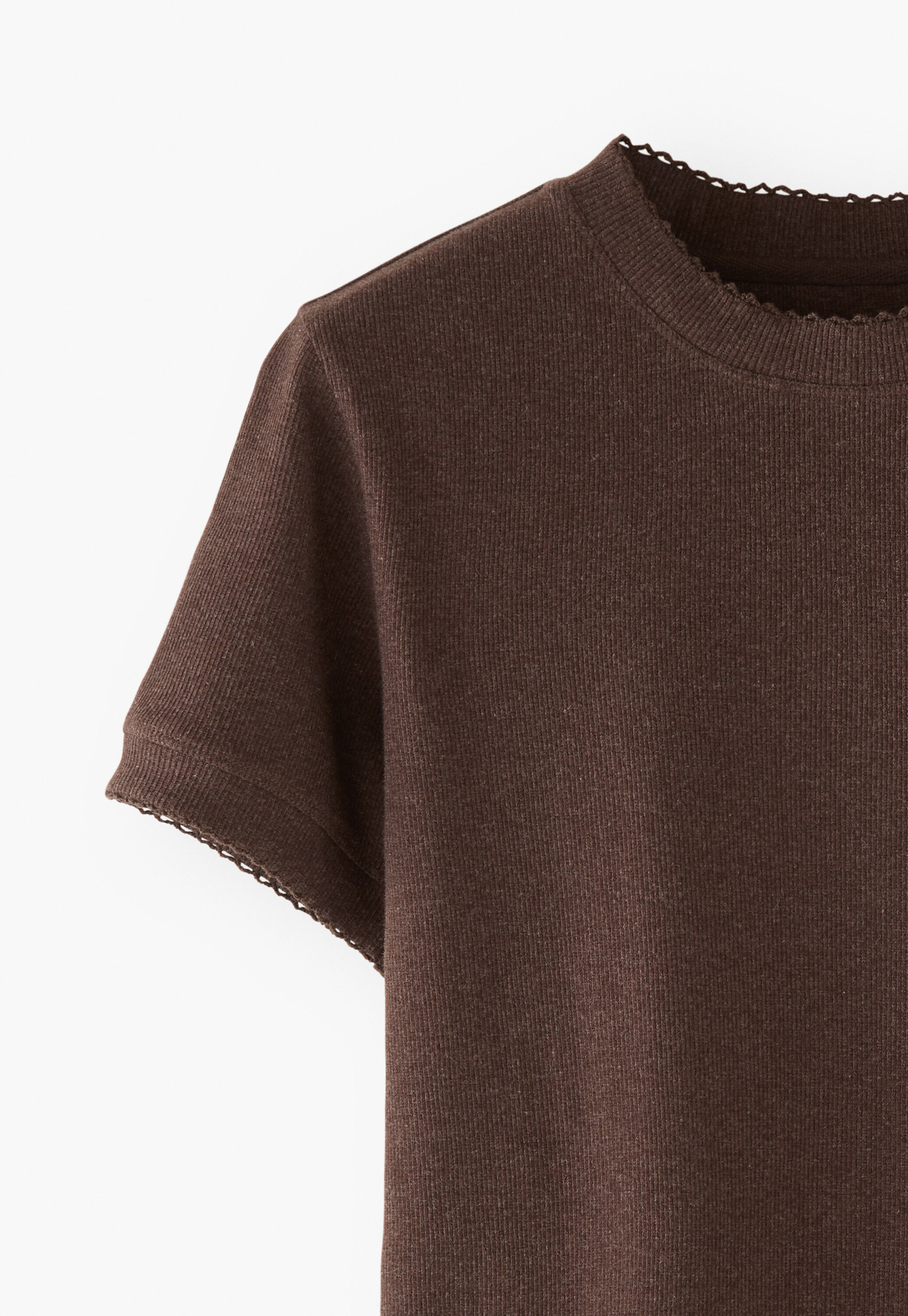 T-Shirt aus geripptem Jersey