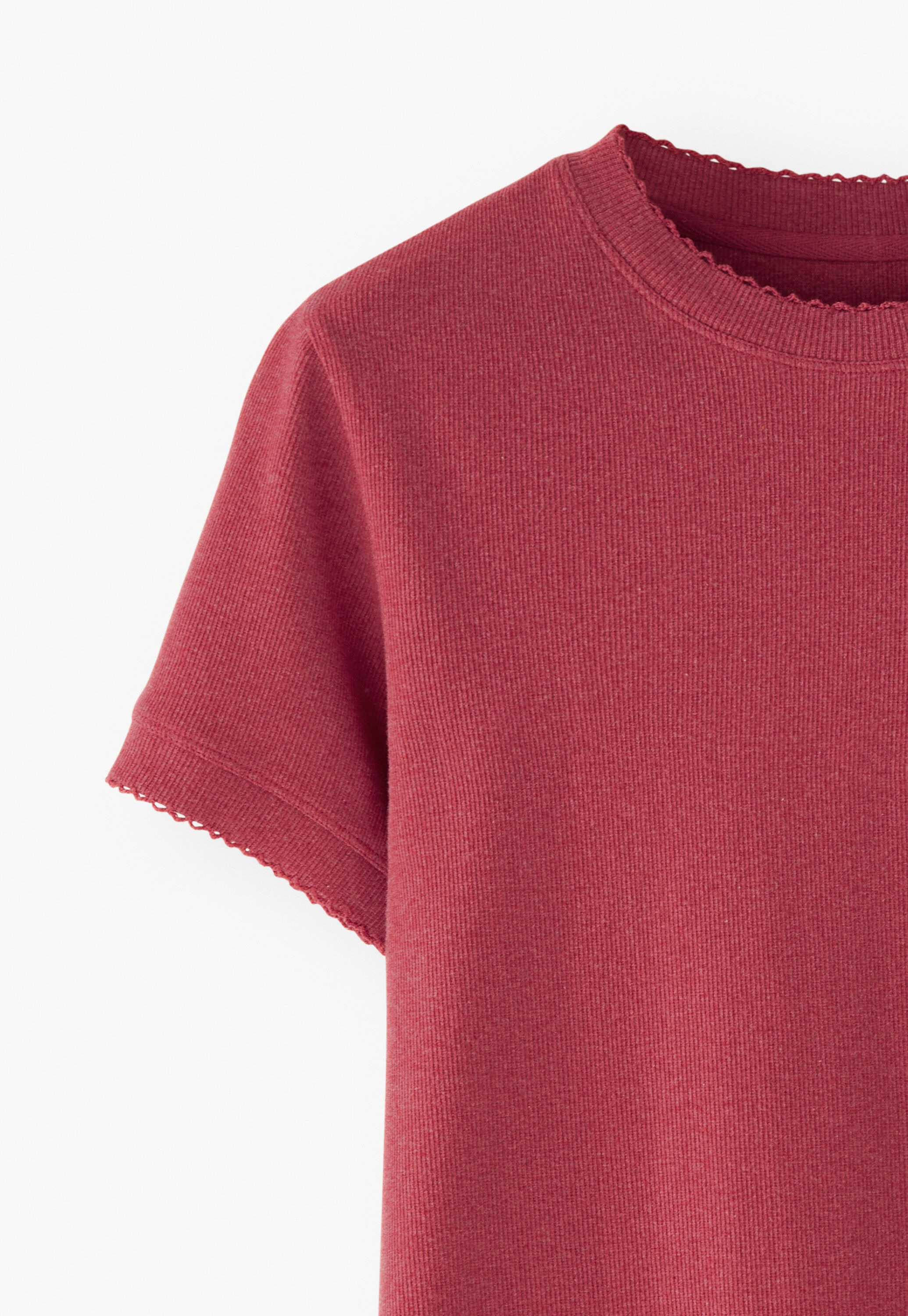 T-Shirt aus geripptem Jersey