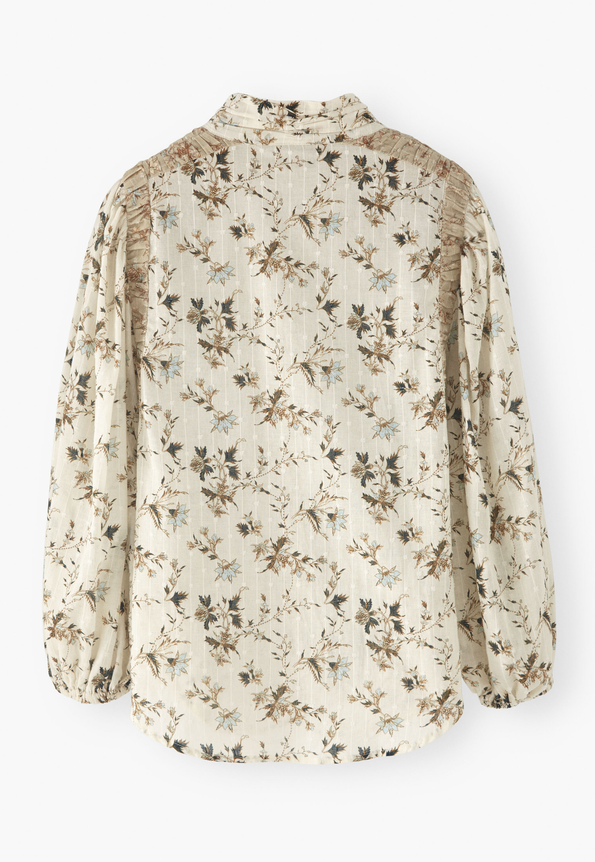 Bedruckte Bluse mit hohem Halsausschnitt