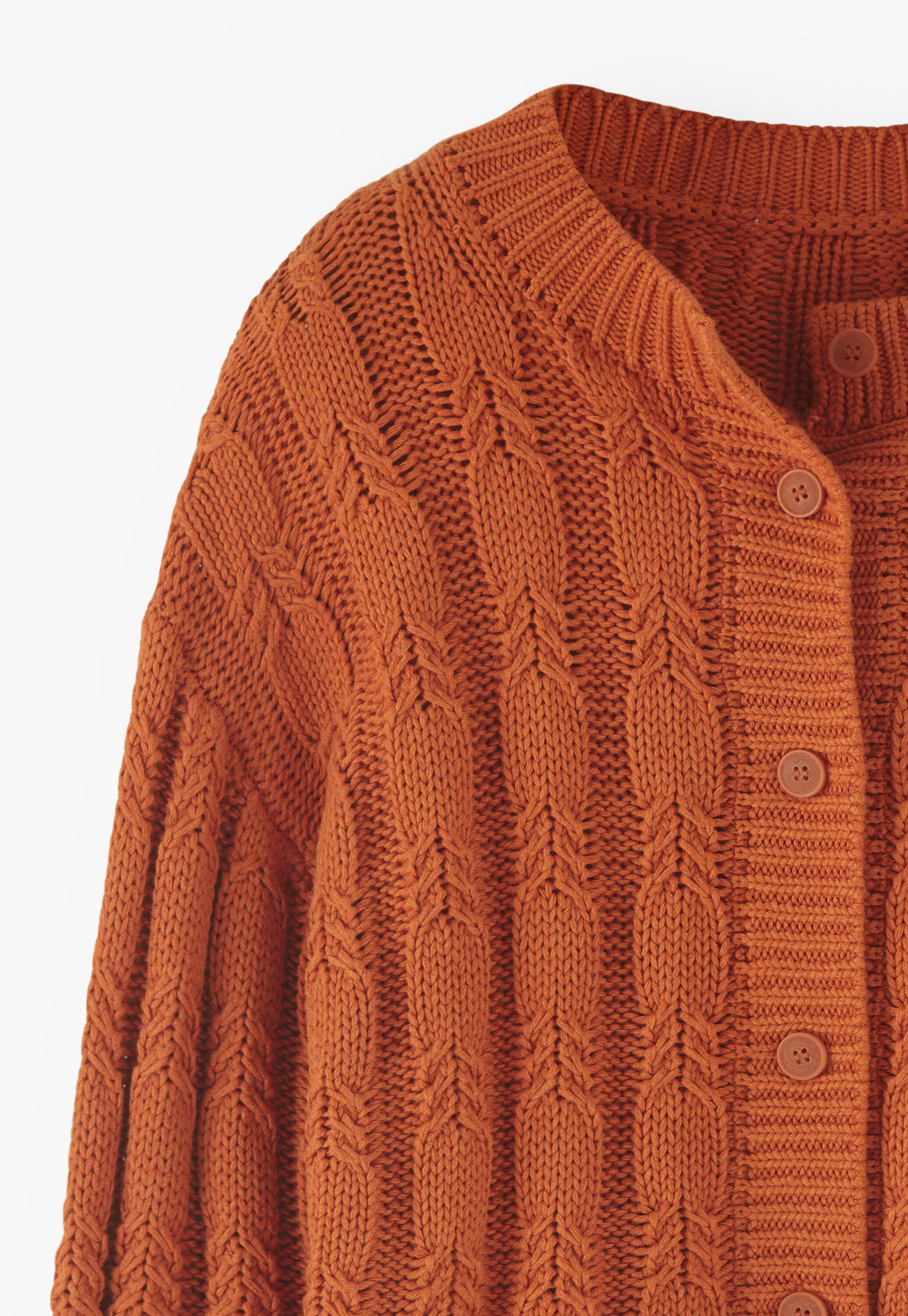 Cardigan mit Zopfmuster