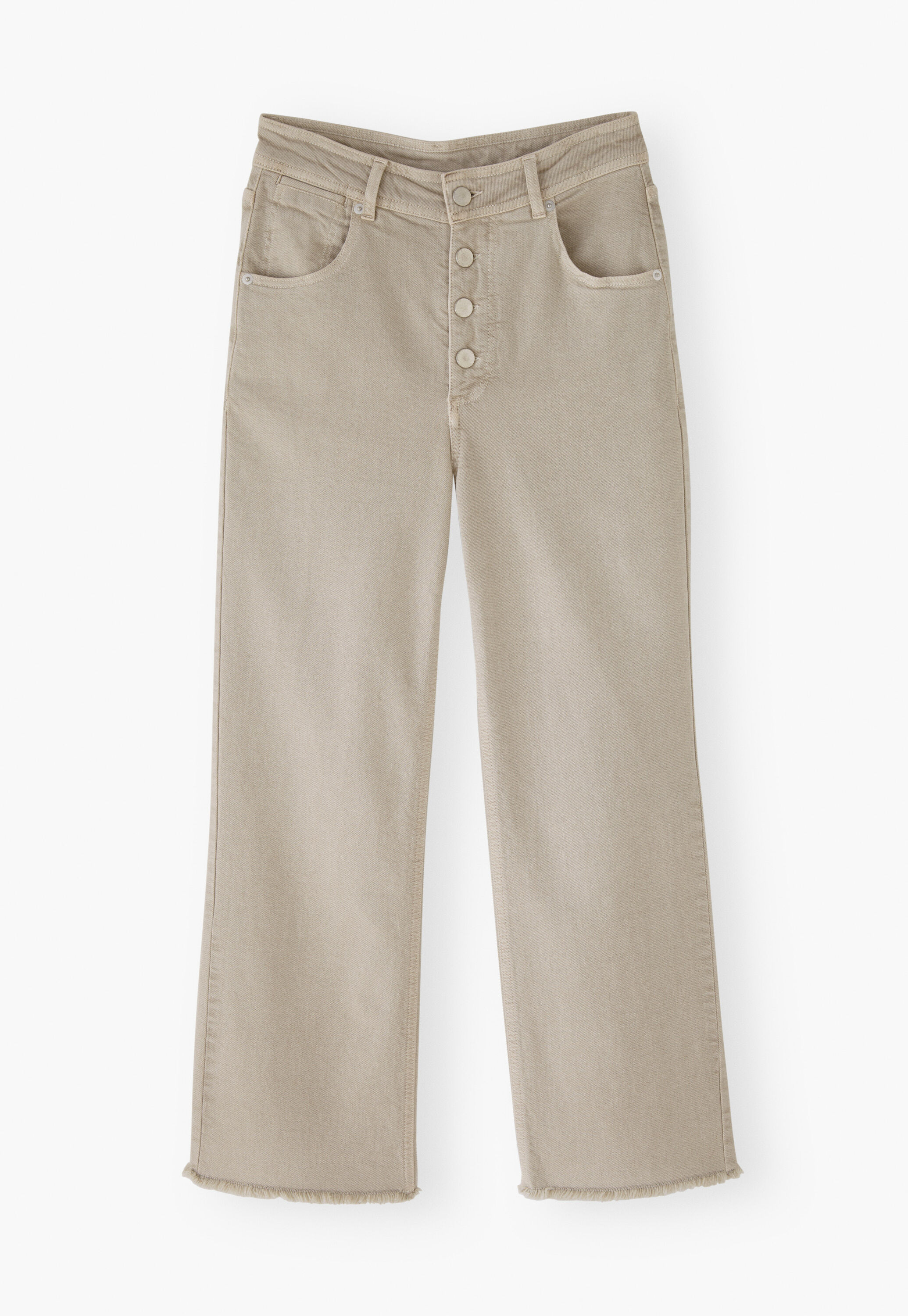 Jeans mit geradem Bein und ausgelassenem Saum