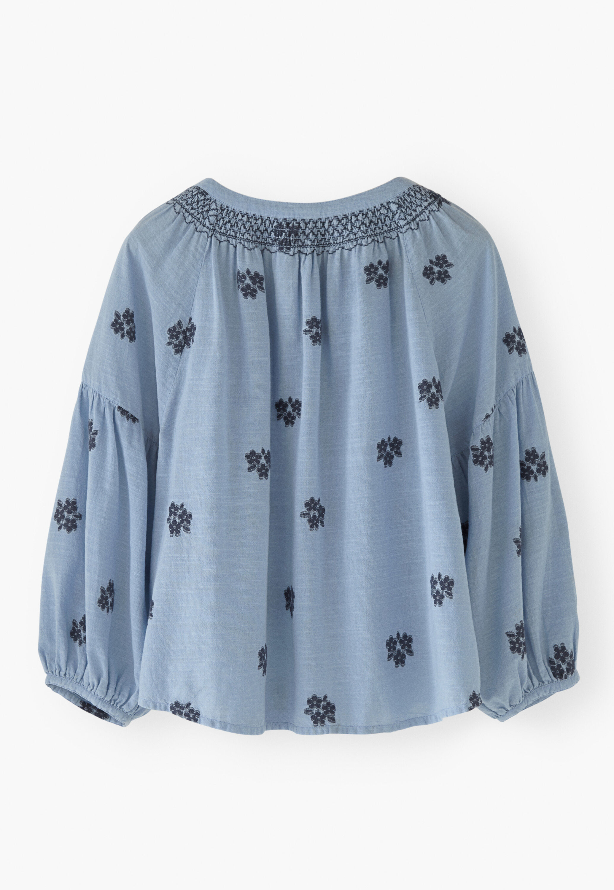 Bluse aus geklipptem Jacquard