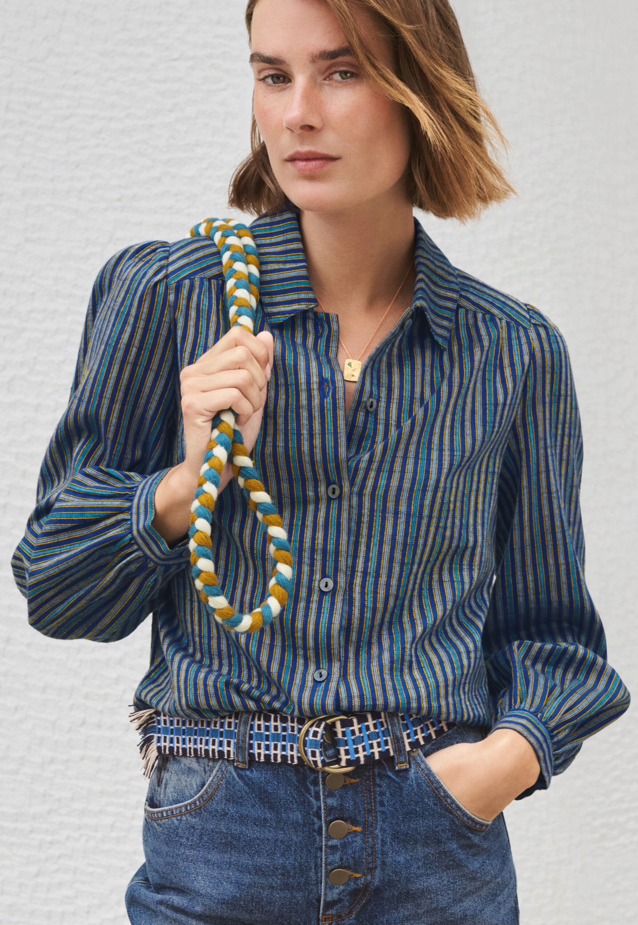 Bluse mit Biesen