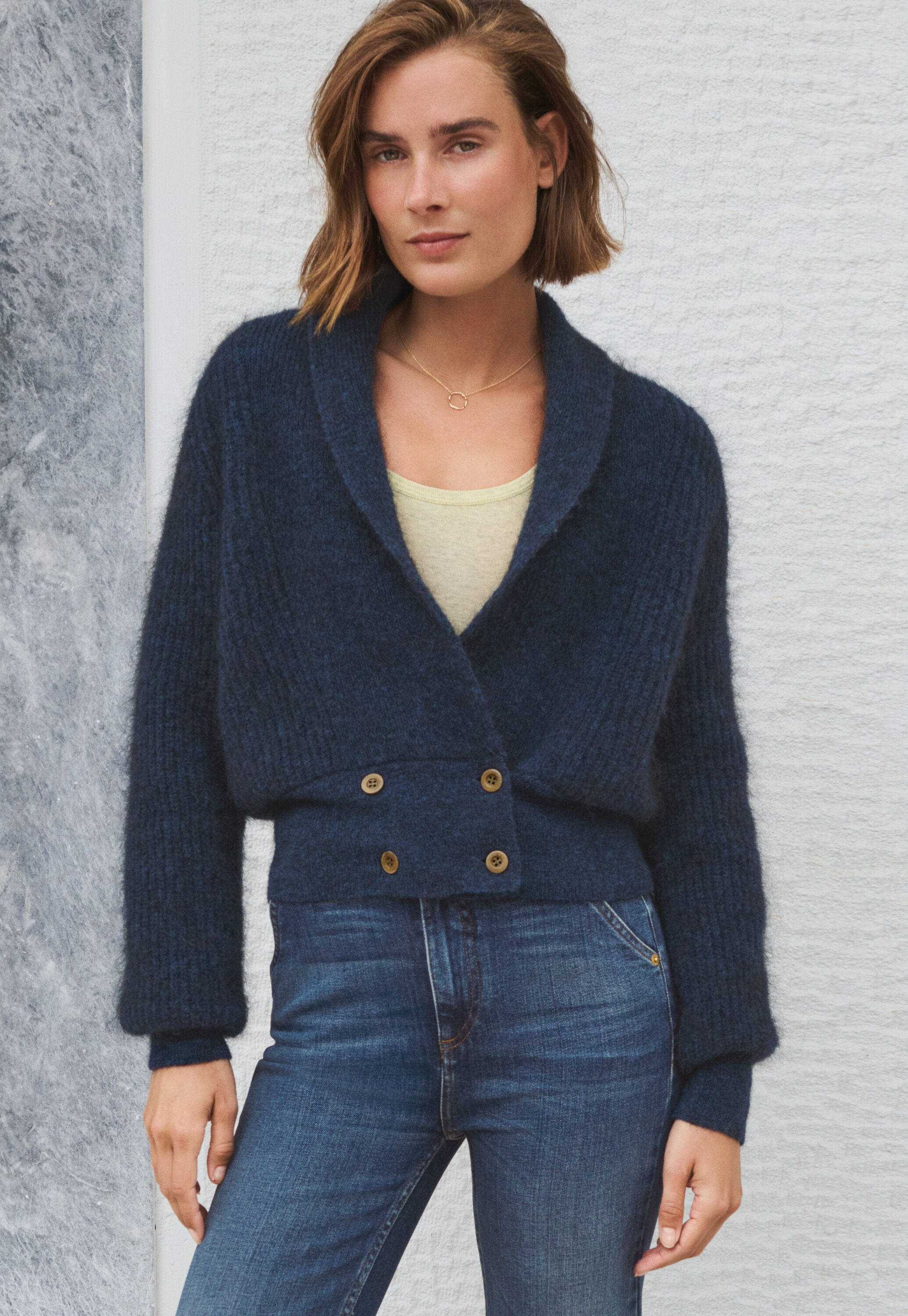 Cardigan mit Schalkragen