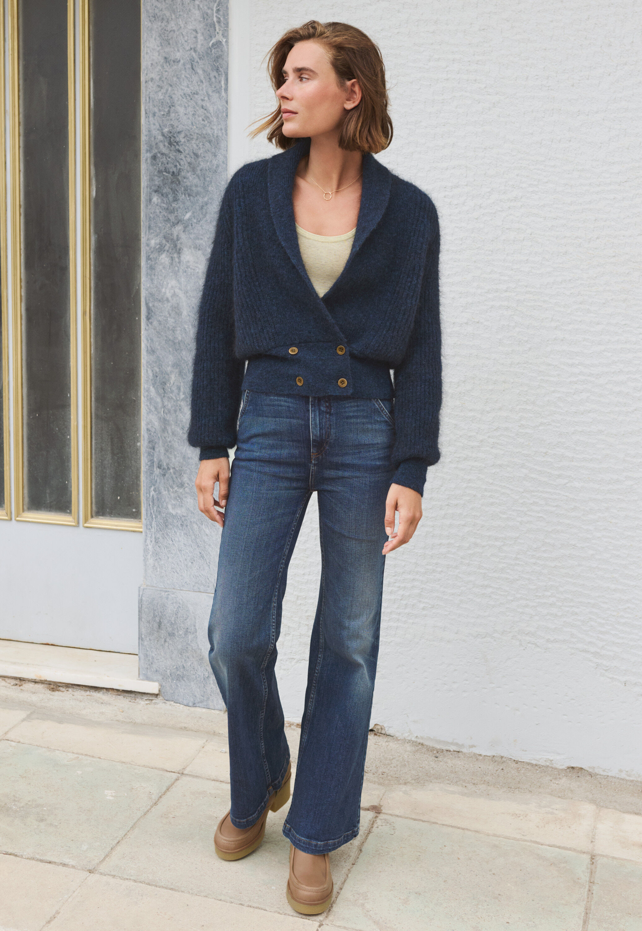 Cardigan mit Schalkragen