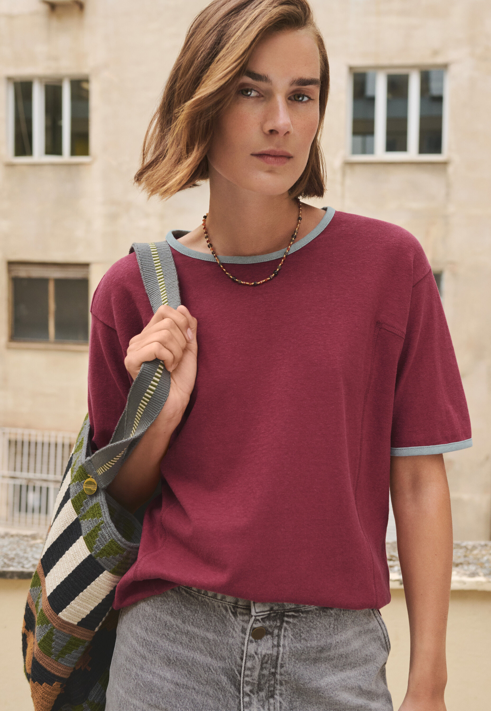 Bluse mit Biesen