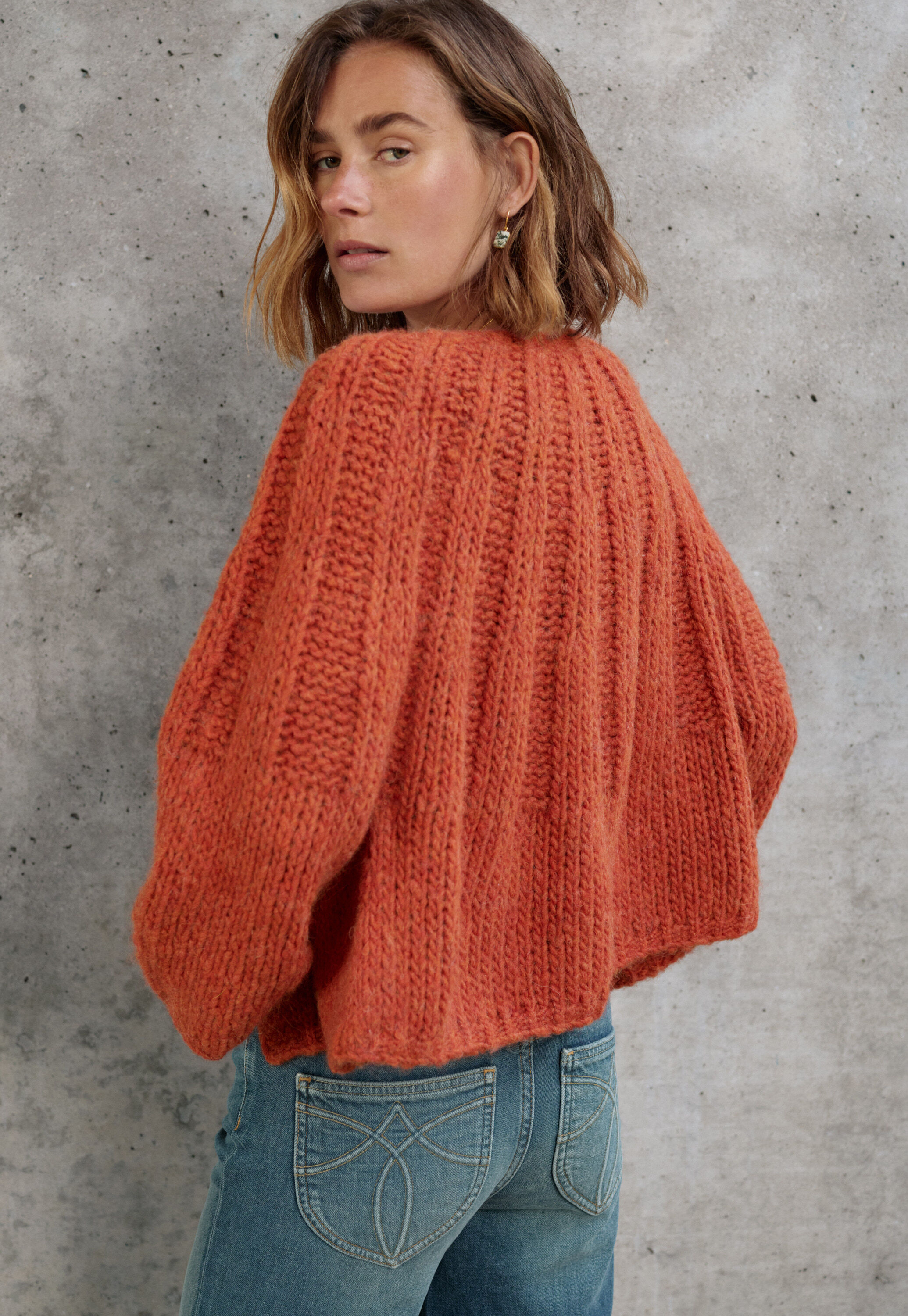 Handgestrickter Cardigan