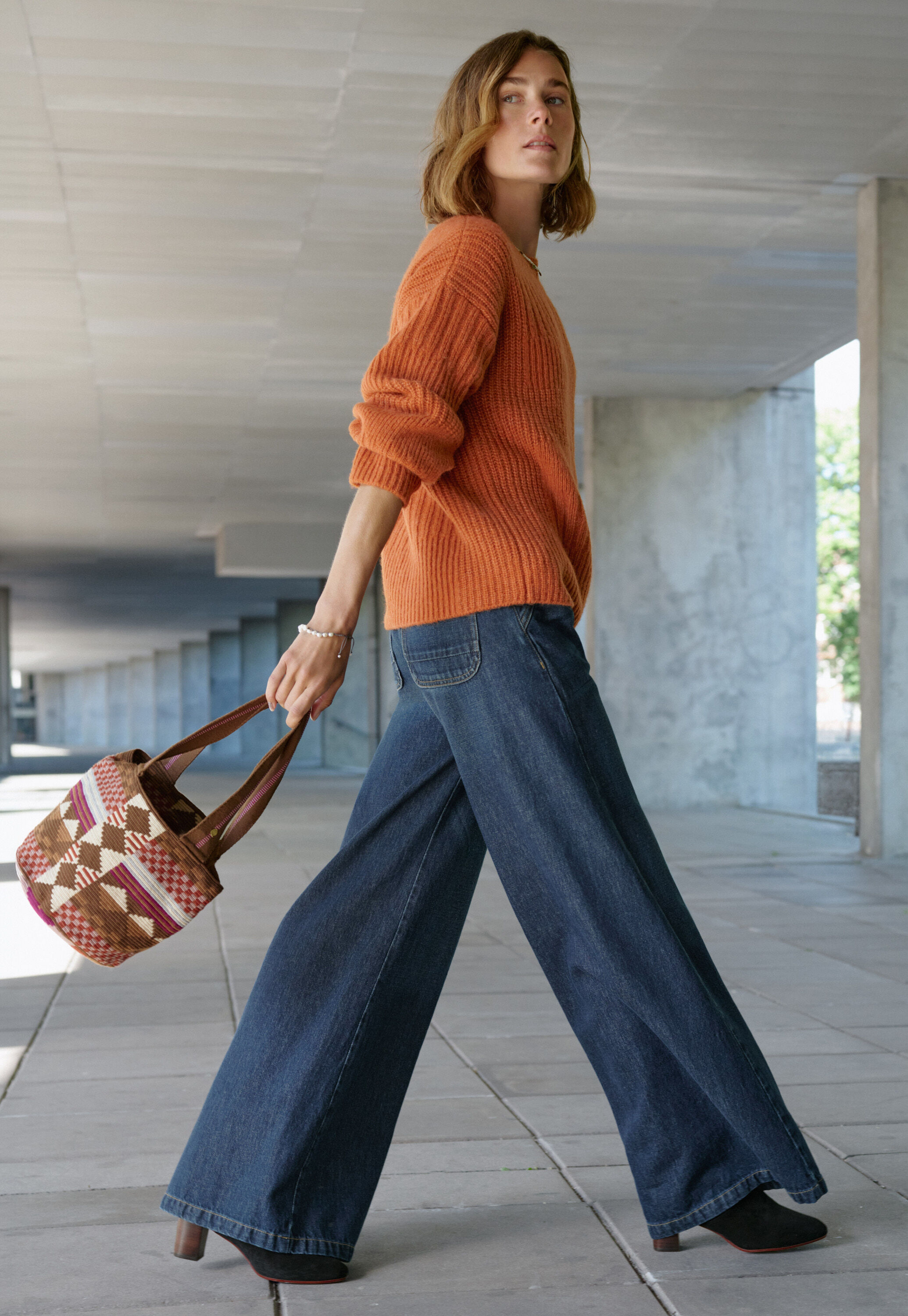 Jeans mit weitem Schlag